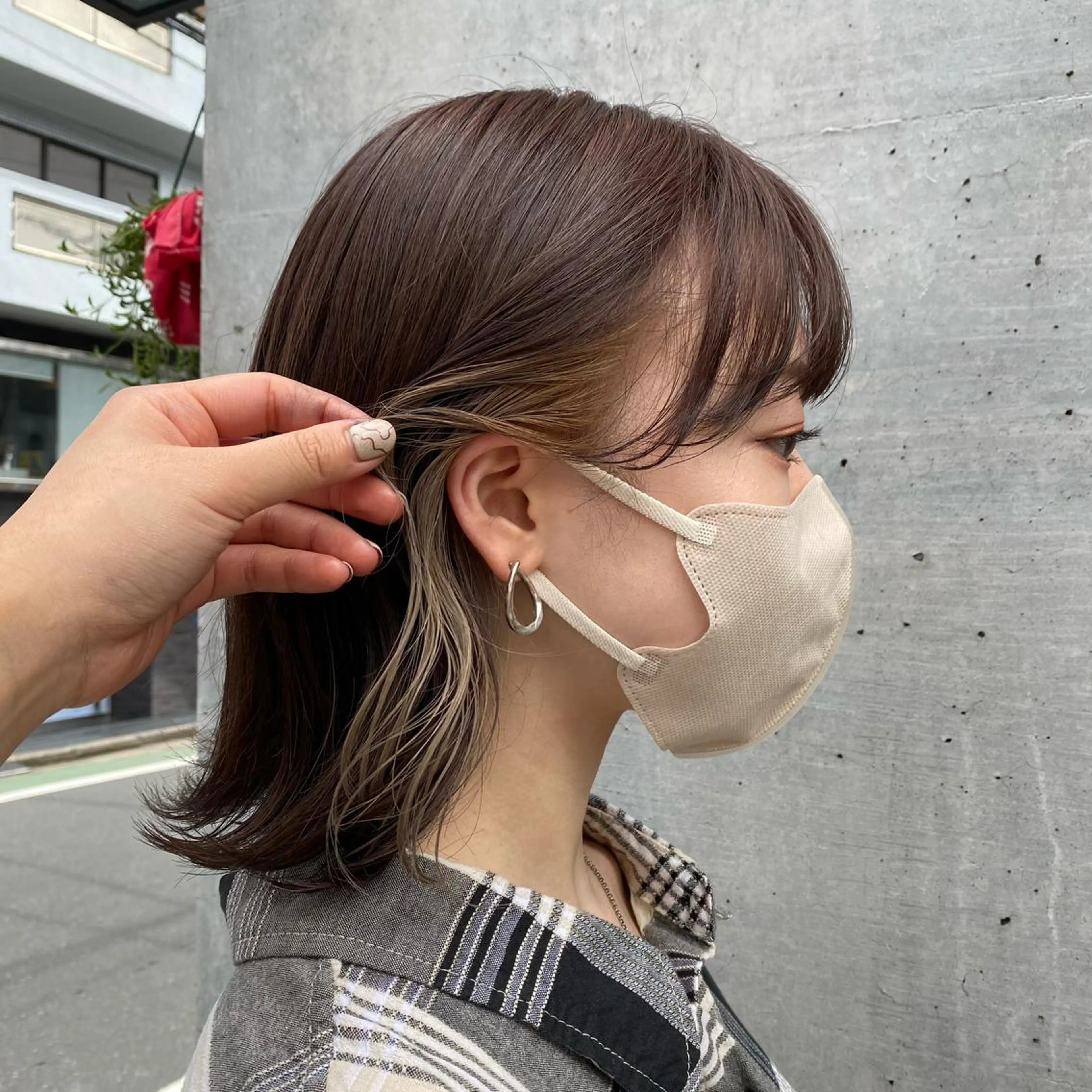 ミディアム カラー ブリーチ 🪭risa 暖色/レイヤー🪭のヘアスタイル