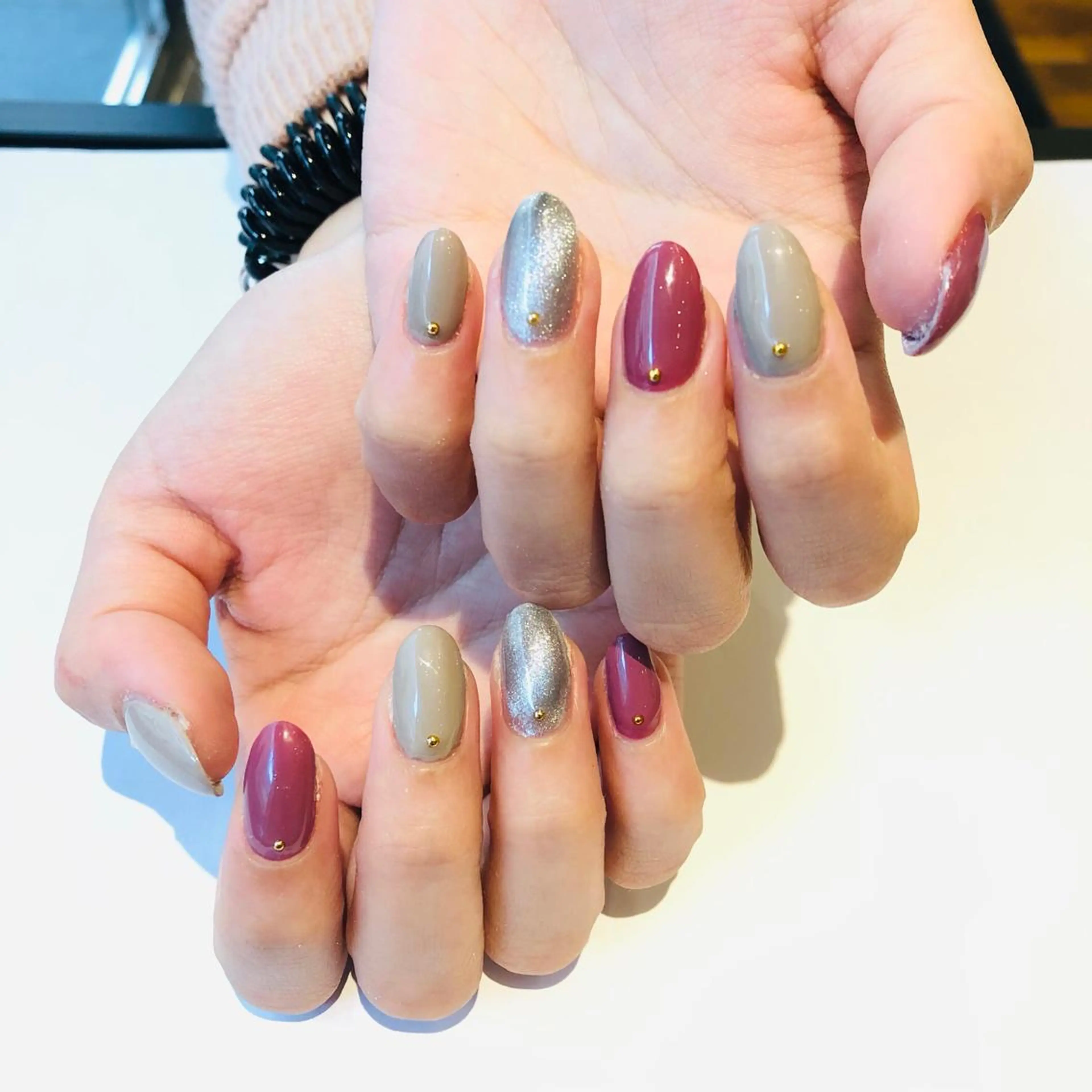 ネイル マグネットネイル ハンドネイル 大阪福島 韓国まつげ Sayaka🤍🐩のマツエク・マツパデザイン