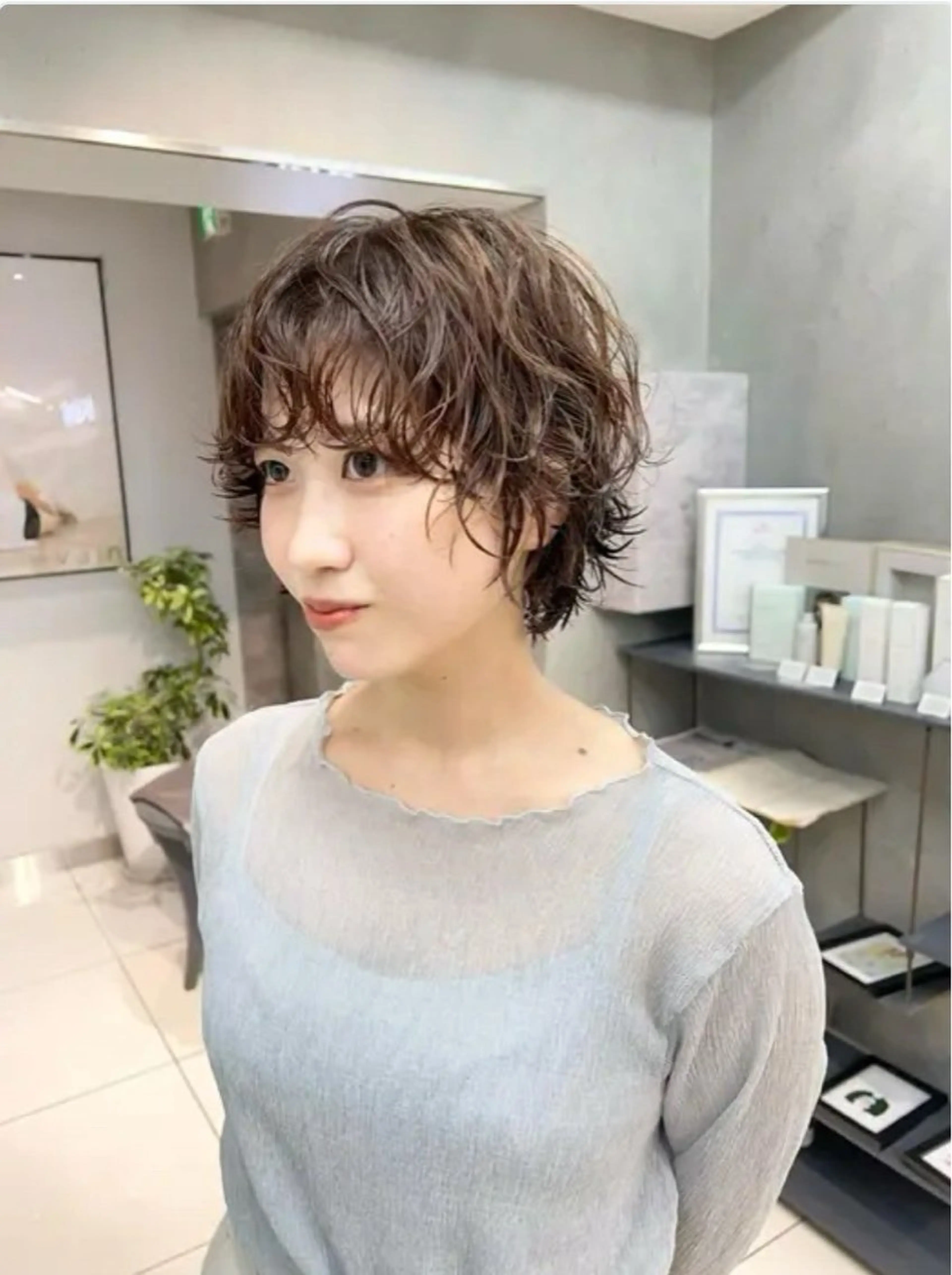 パーマ RIN パーマ/暖色カラーのヘアスタイル