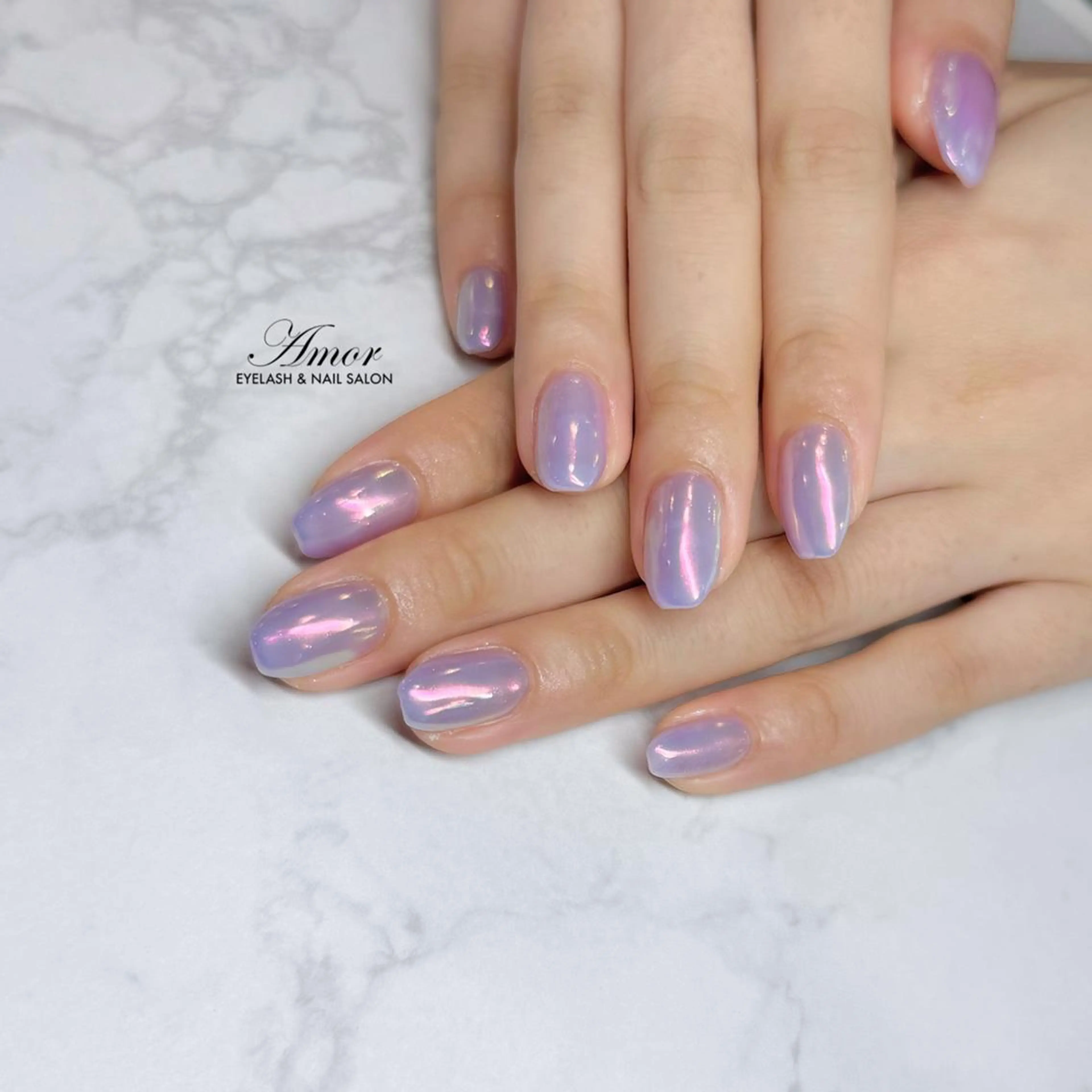 ネイル オーロラネイル パープル Nailist ★Amo★のネイルデザイン