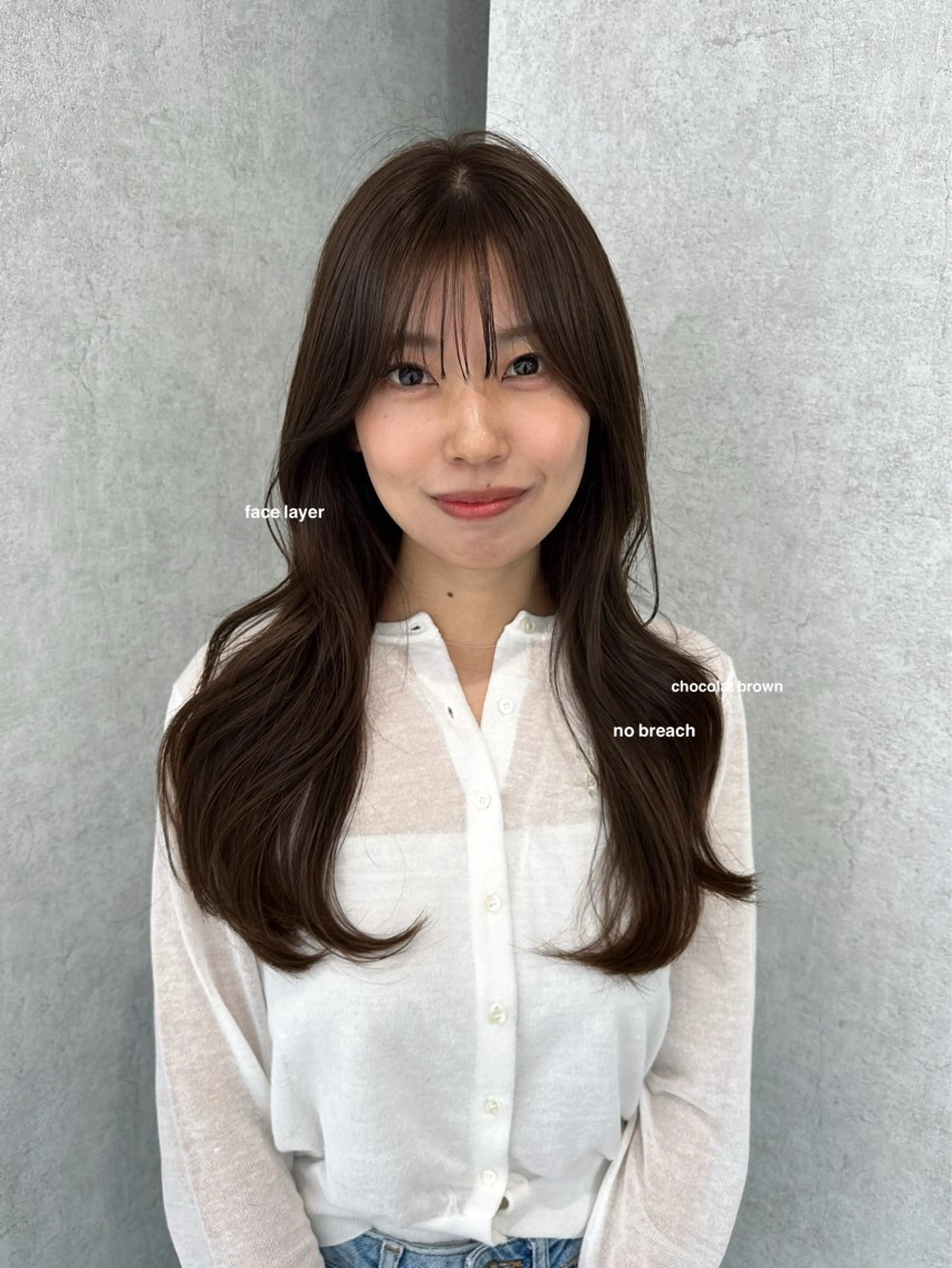 ロング カラー カット ヘアカラー トリートメント v-lab studio所属・韓国レイヤーカット/ 艶カラー/ noaのヘアスタイル