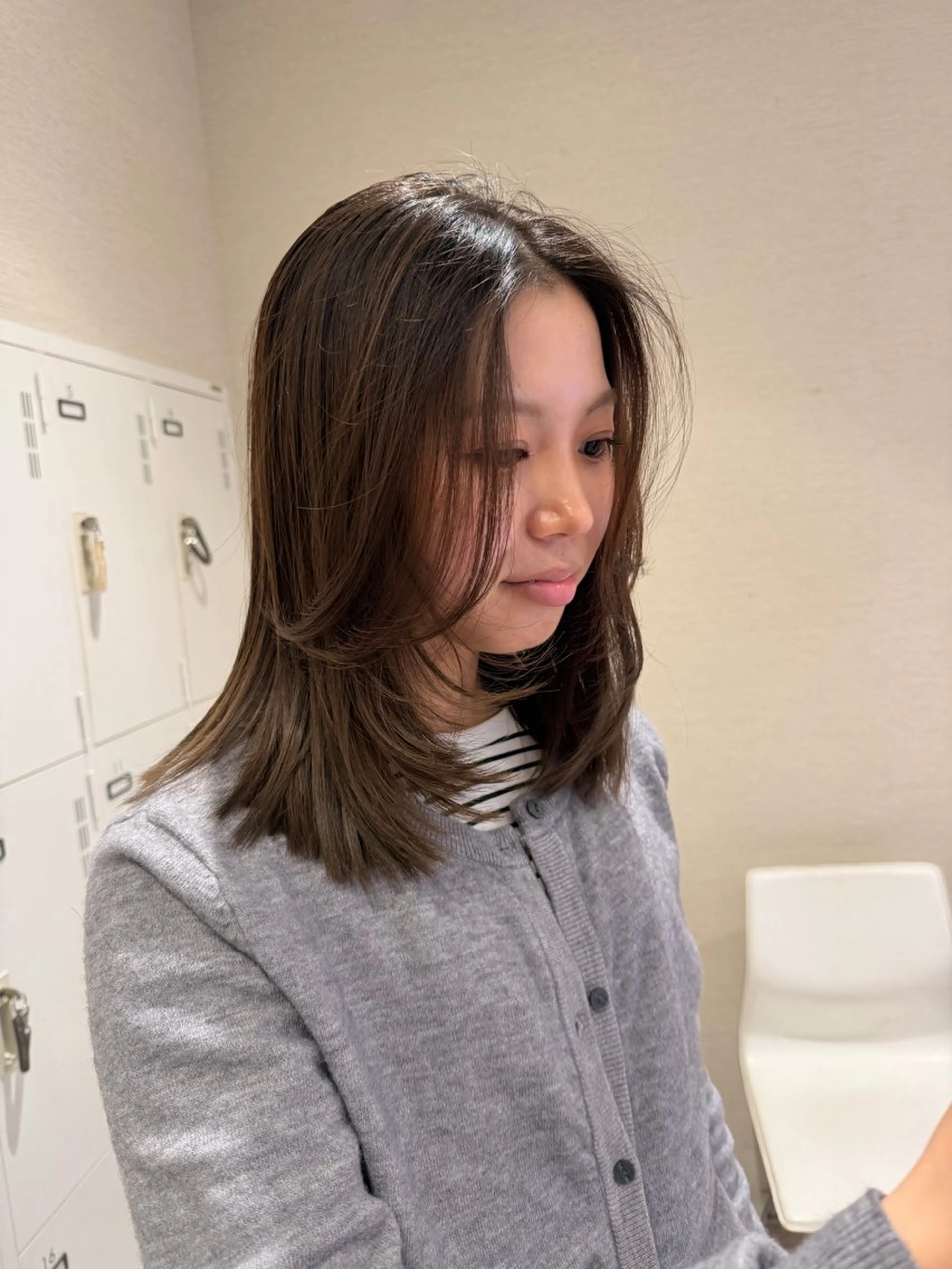 ミディアム 海外風/ ハイトーン🇺🇸のヘアスタイル