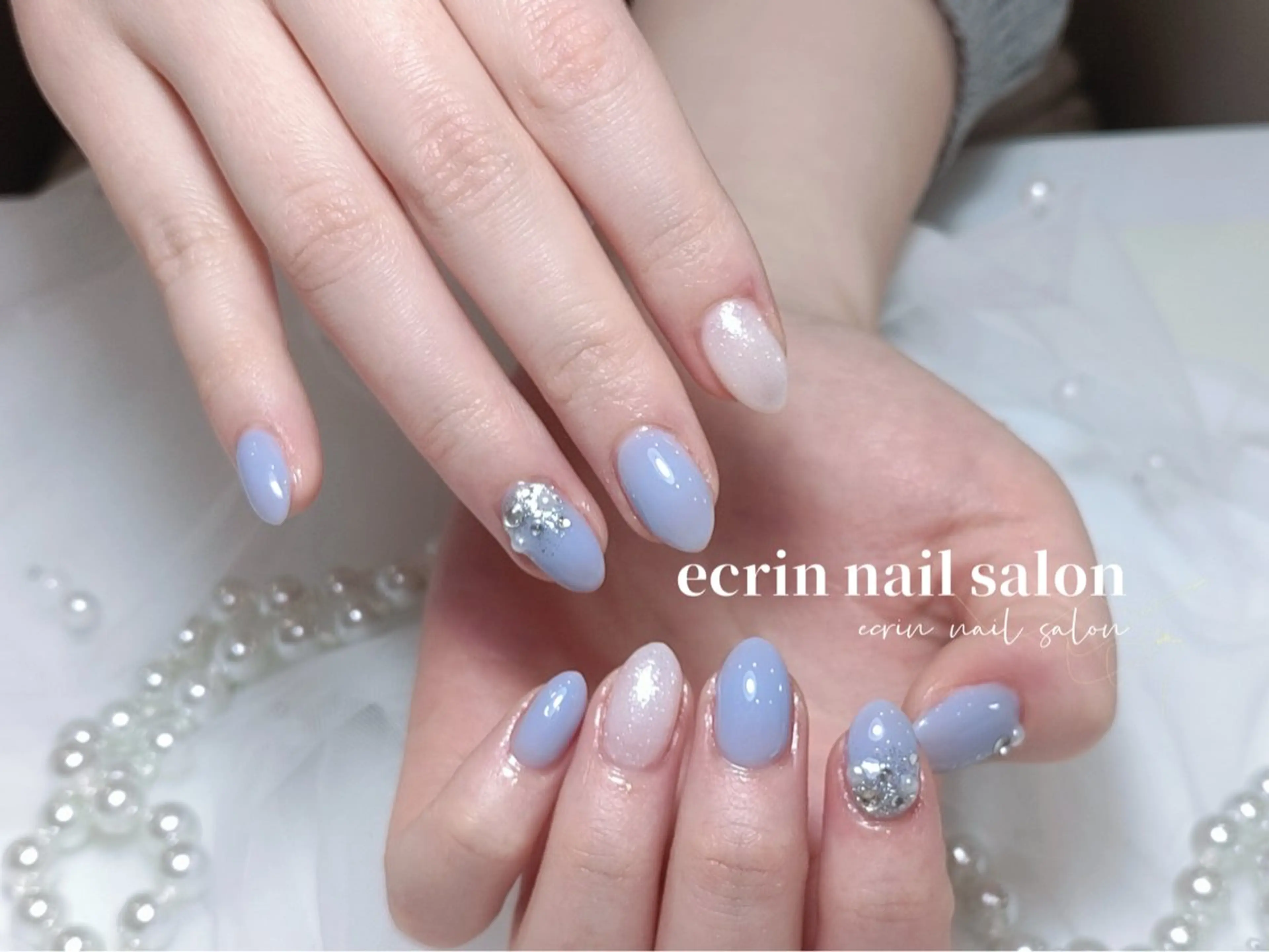 ネイル シンプルネイル ワンホンネイル ecrin nail 錦糸町(るい)のネイルデザイン