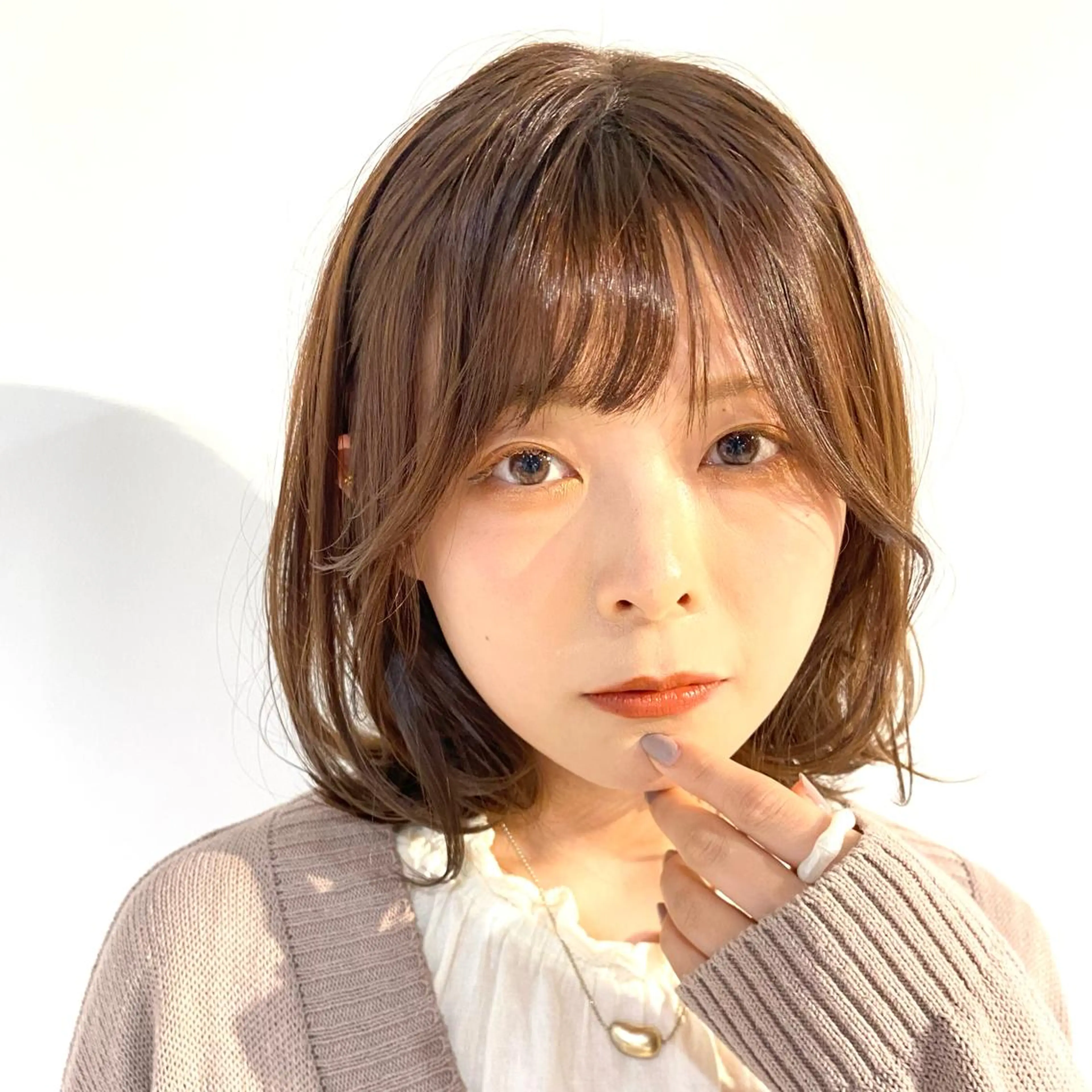 ミディアム カラー ヘアアレンジ 髪質改善水素TR× レイヤーカット/熊澤のヘアスタイル