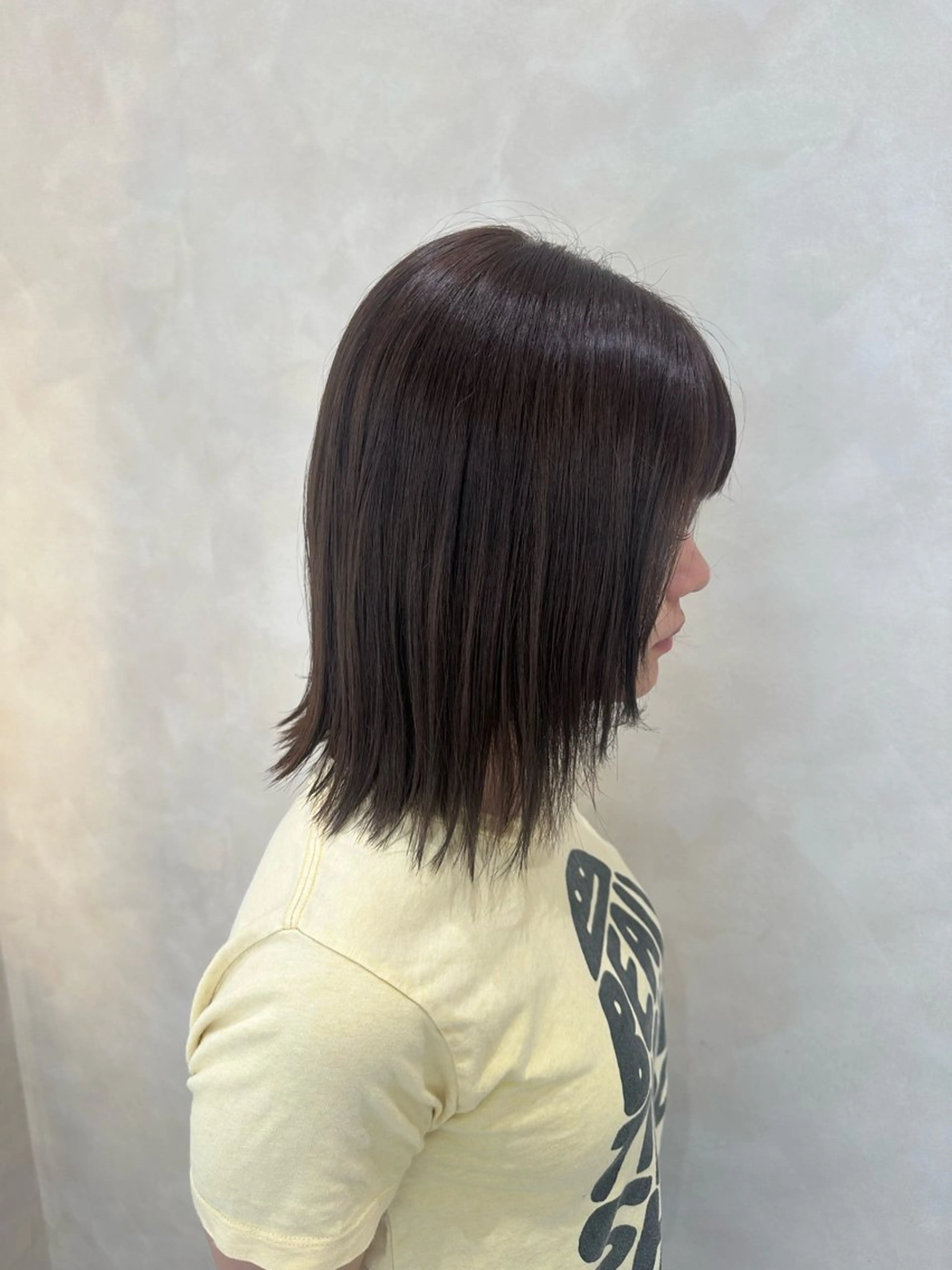 ミディアム カット ヘアカラー トリートメント 松浦 永里のヘアスタイル