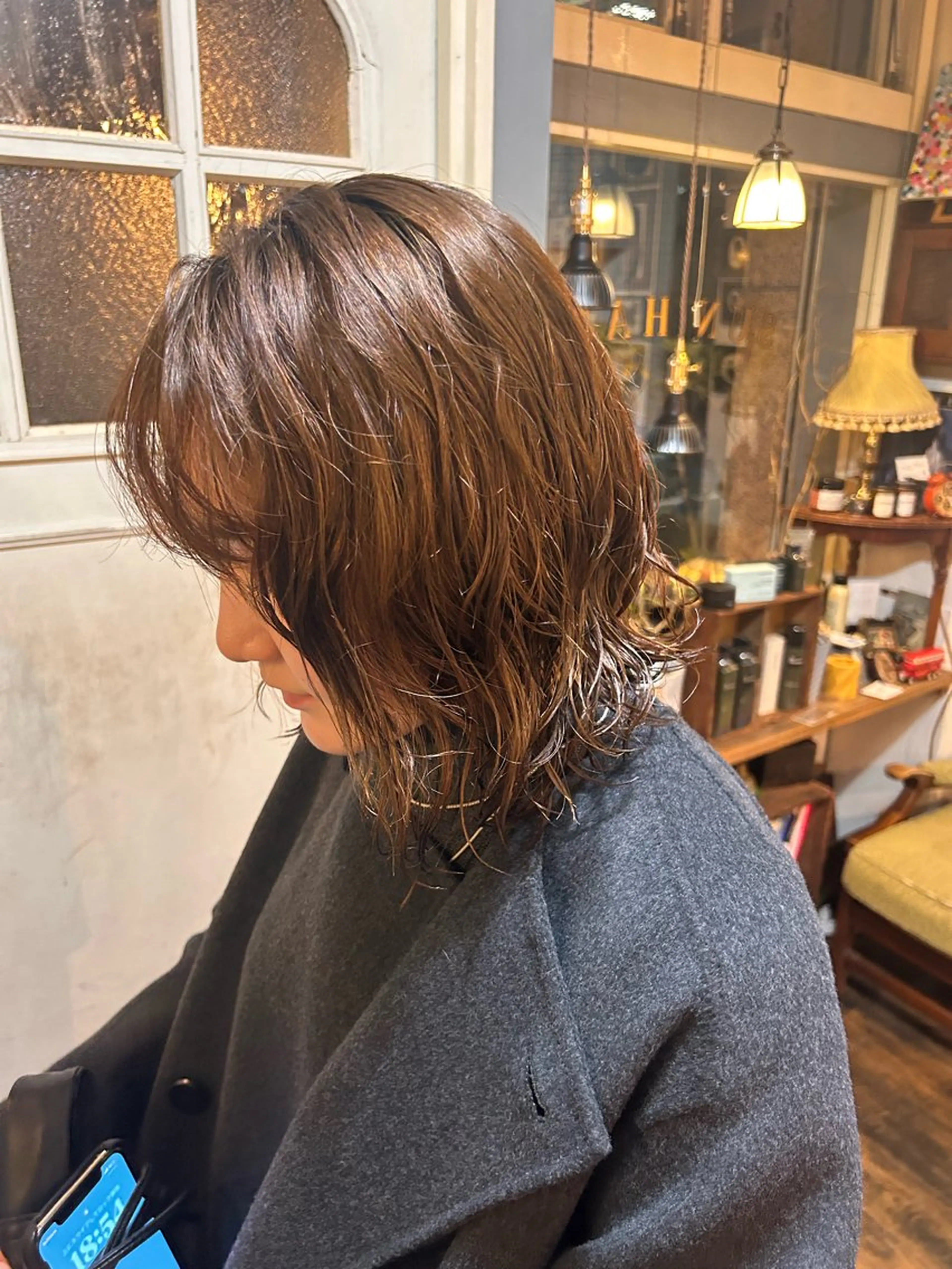 ショート パーマ カット パーマ トリートメント 清水千優/パーマ/透 明感カラー/メンズのヘアスタイル