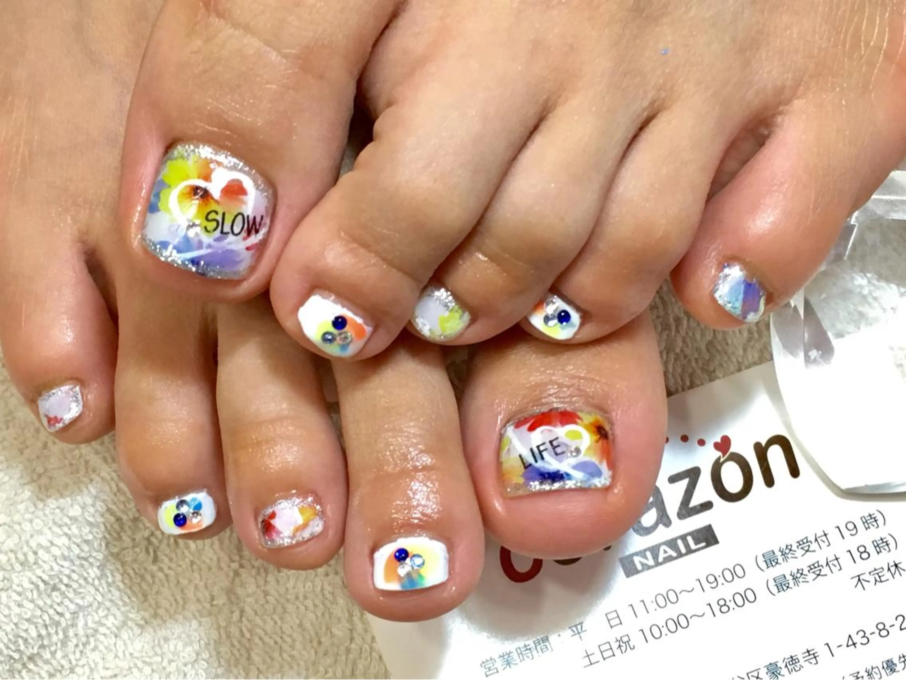 ネイル アートネイル フラワーネイル フットネイル フットネイル corazon所属・ネイリスト aicoのネイルデザイン