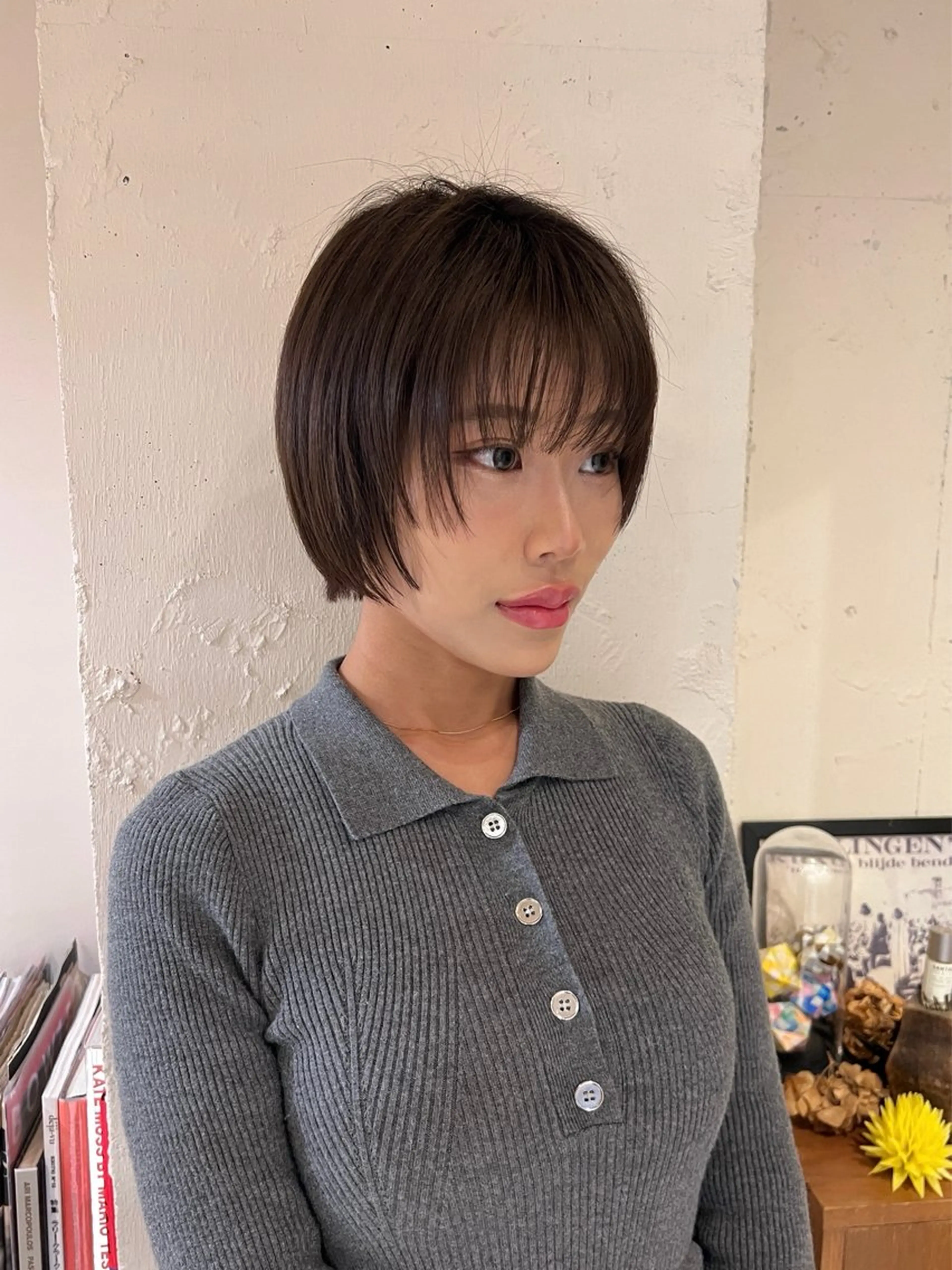 ショート 丸みショート 顔周りカット レイヤーカット ショートヘア カット drop /Hiroto✩.*のヘアスタイル