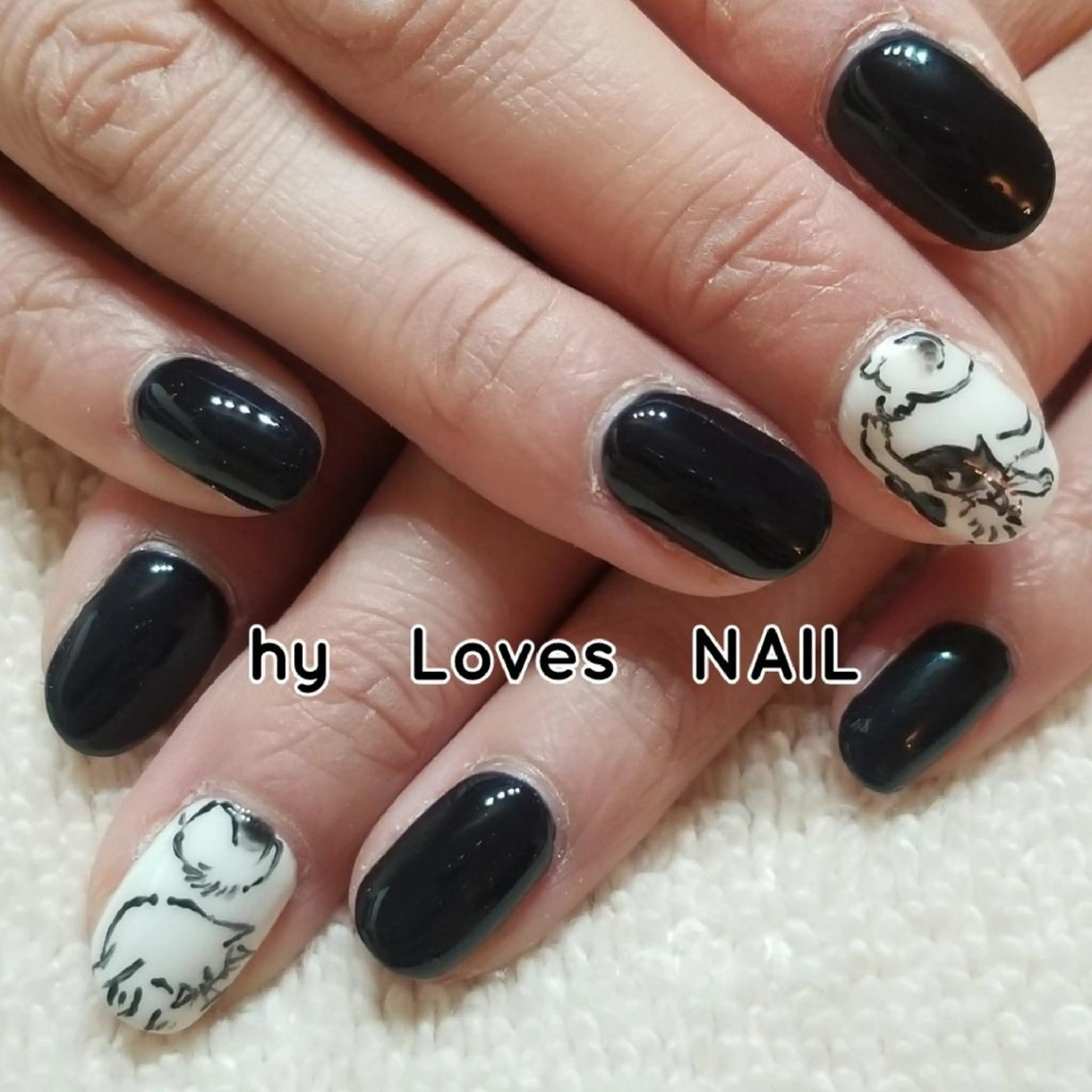 ネイル ネイビー ハンドネイル よしだ ひろきのネイルデザイン