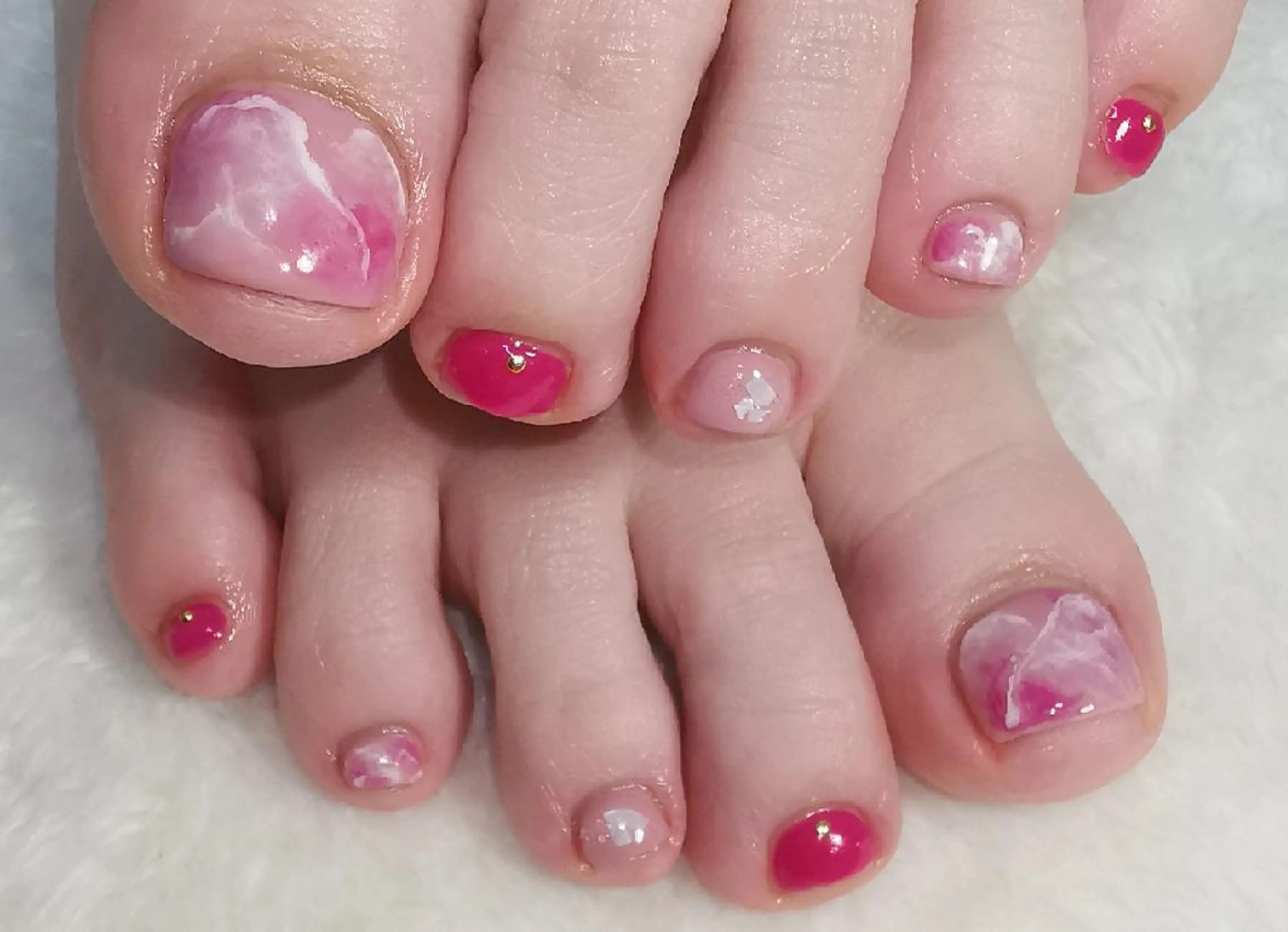 ネイル 大理石ネイル(マーブル) フットネイル reve あやののネイルデザイン