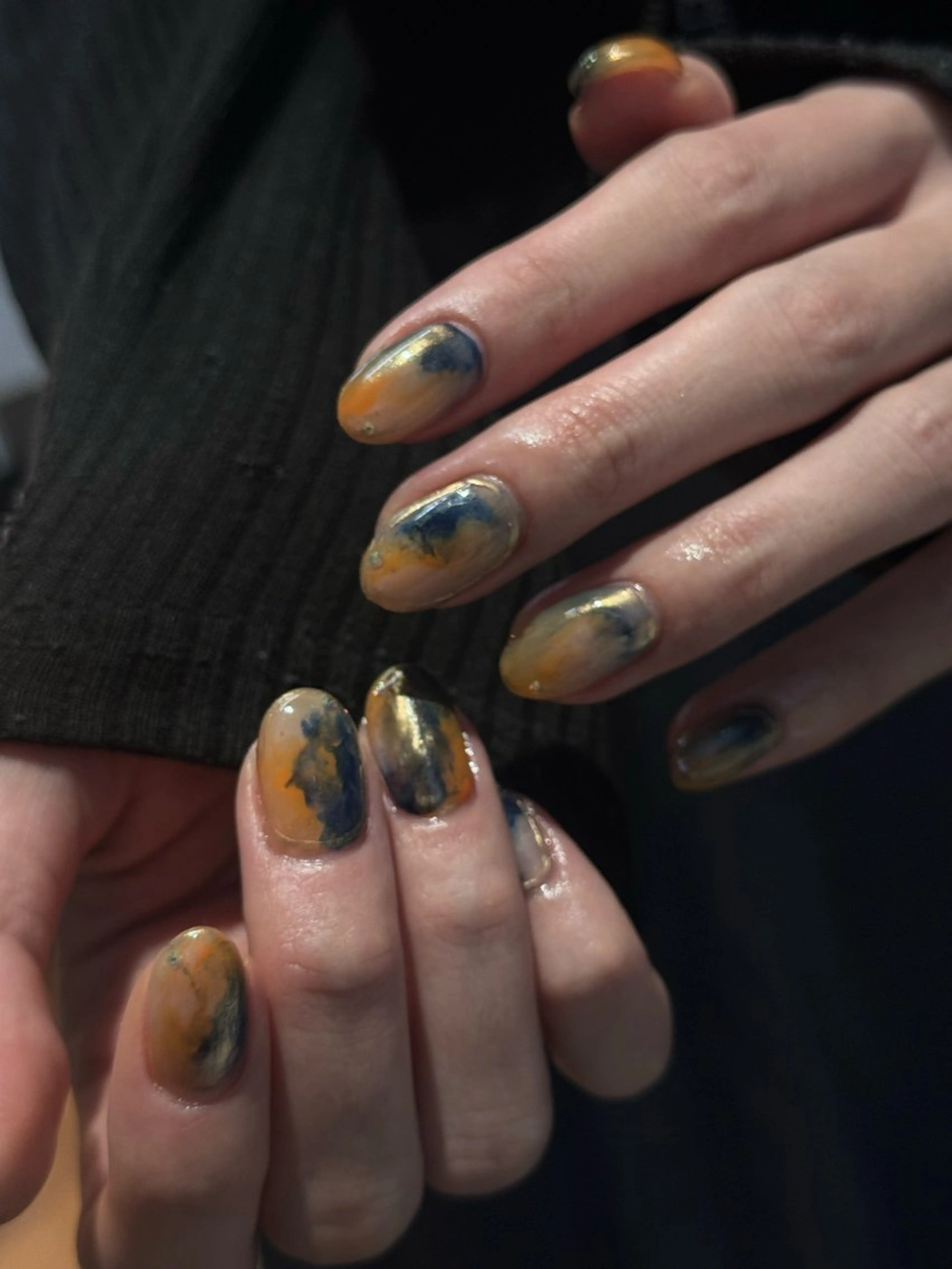 ネイル フレンチネイル マグネットネイル メンズネイル ニュアンスネイル ワンカラーネイル ハンドネイル GRANDE大須 Cecil💜のネイルデザイン