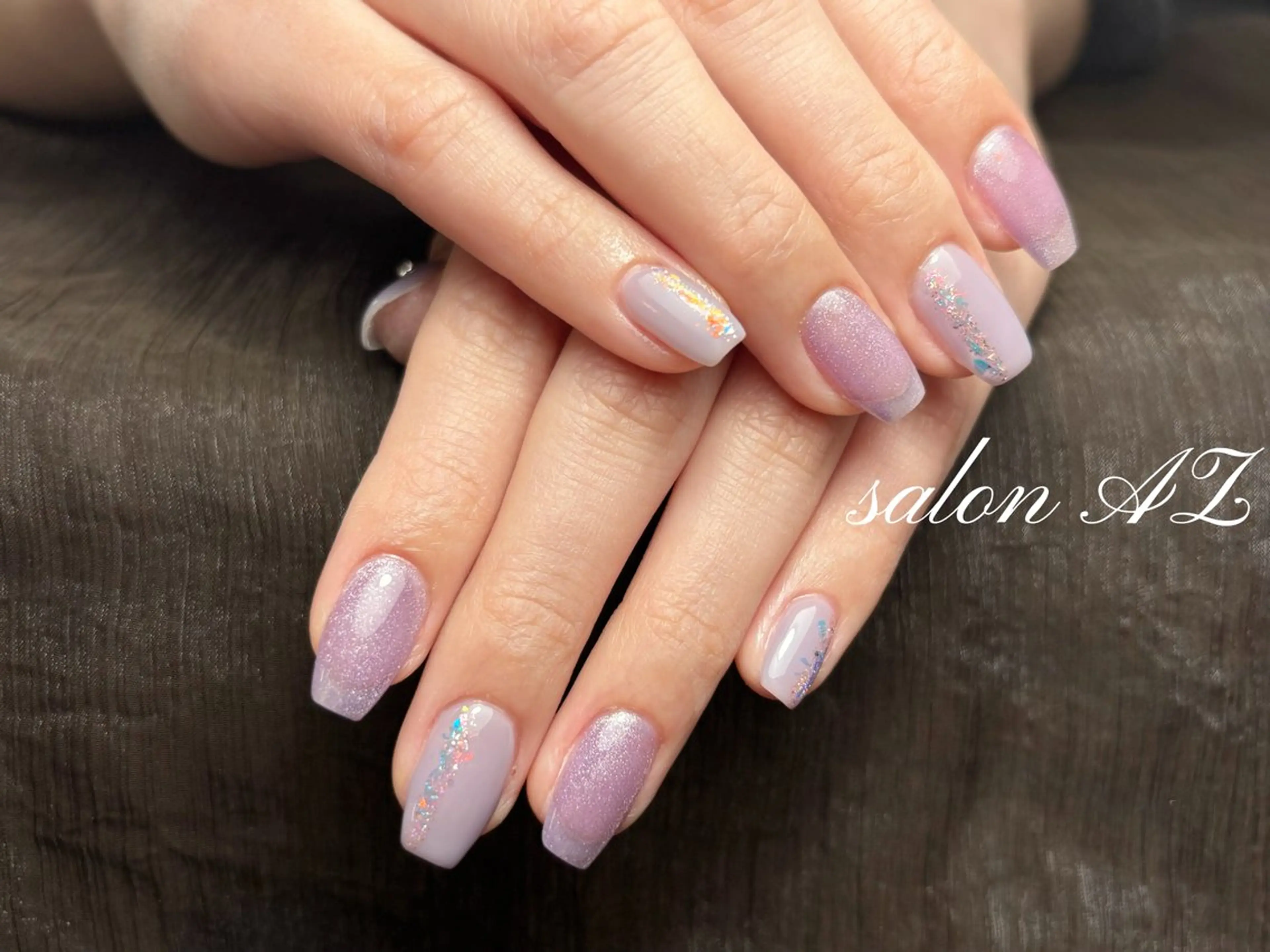 ネイル 長さ出し フットネイル フレンチネイル マグネットネイル ニュアンスネイル salon AZのネイルデザイン