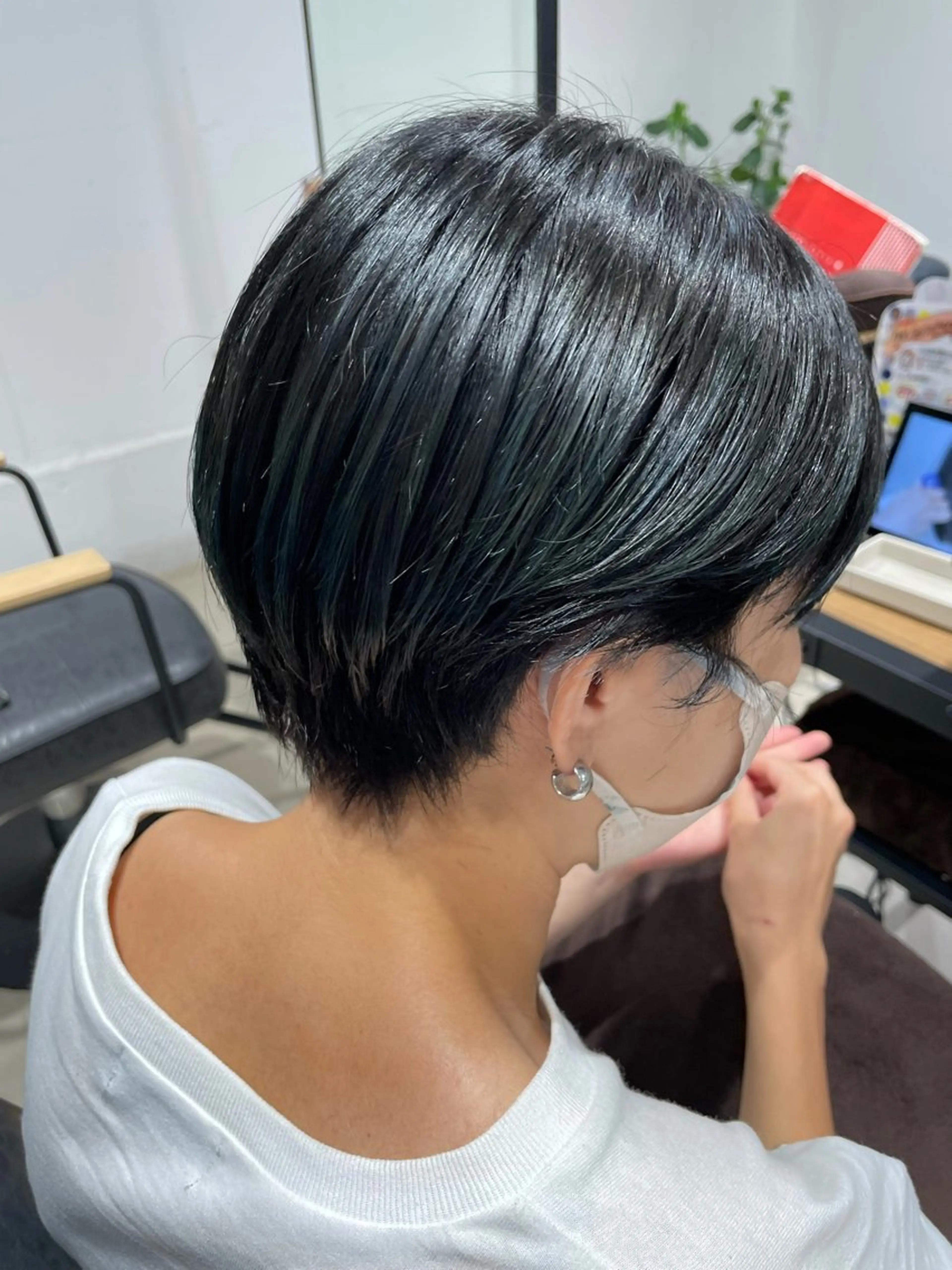 ショート カラー 暖色カラー🍊 ボブ🌿顔周りcutのヘアスタイル