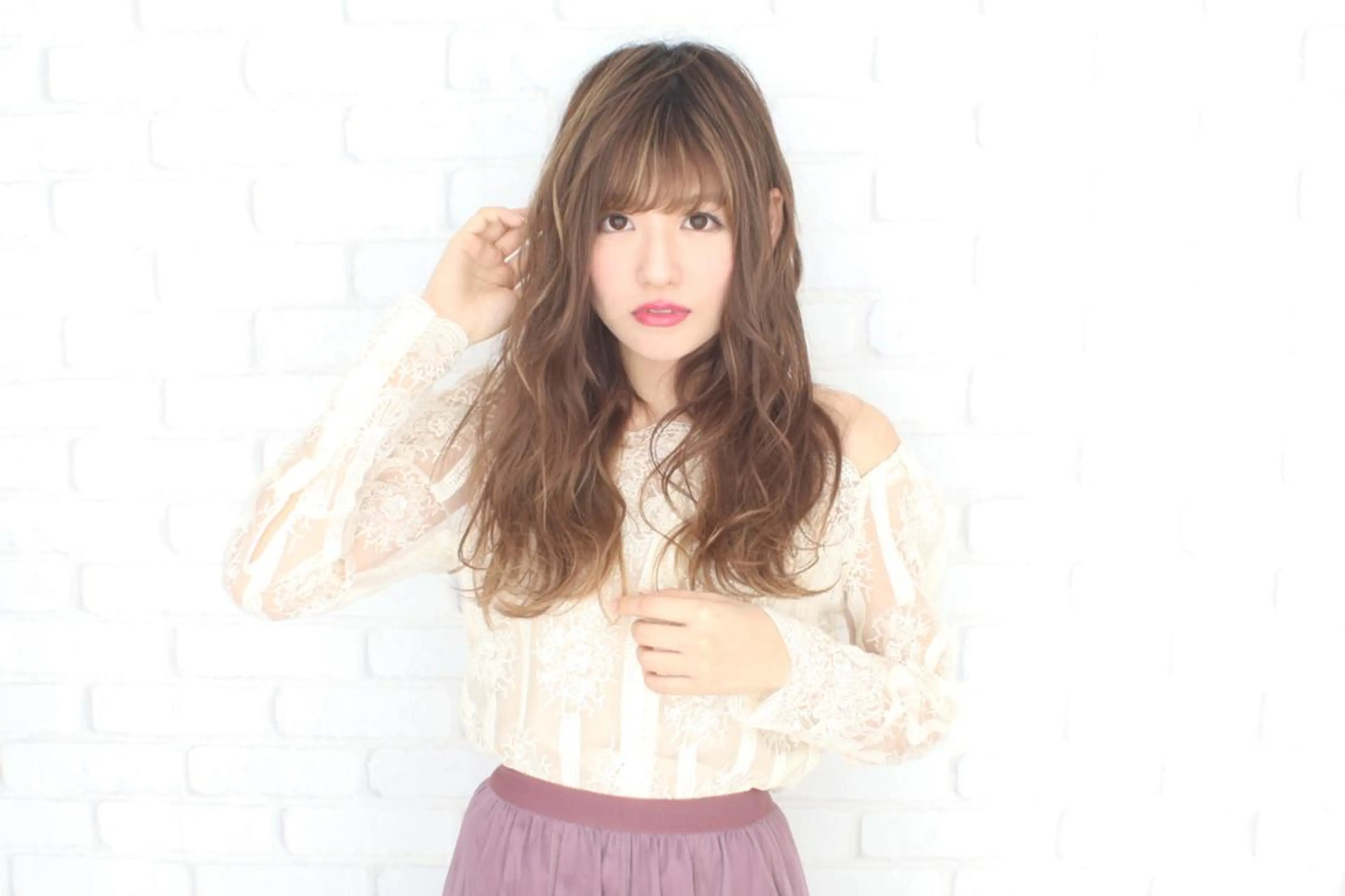 ロング カラー 向井 美緒のヘアスタイル