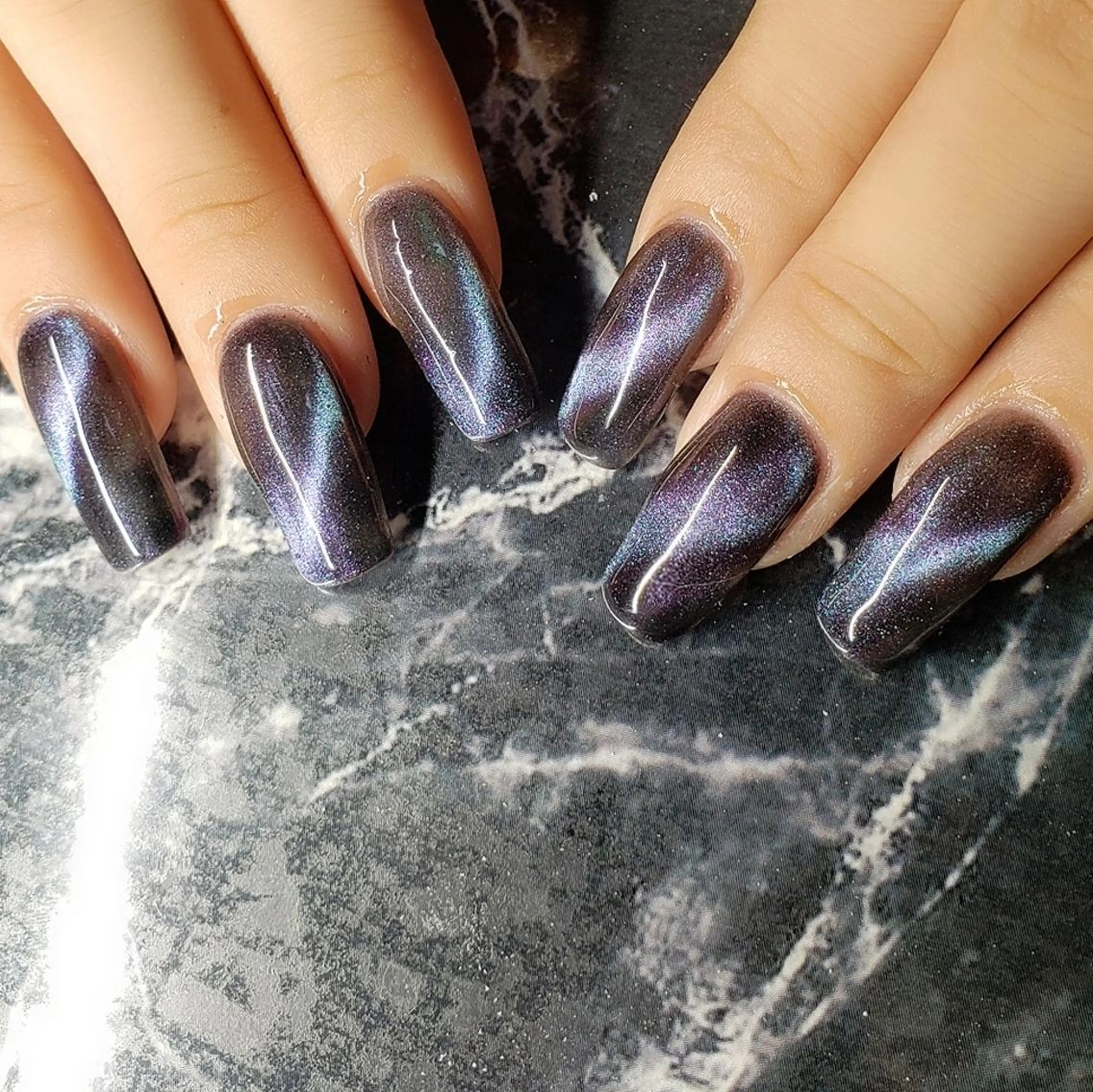 ミディアム ネイル ハンドネイル クロキ 。のネイルデザイン