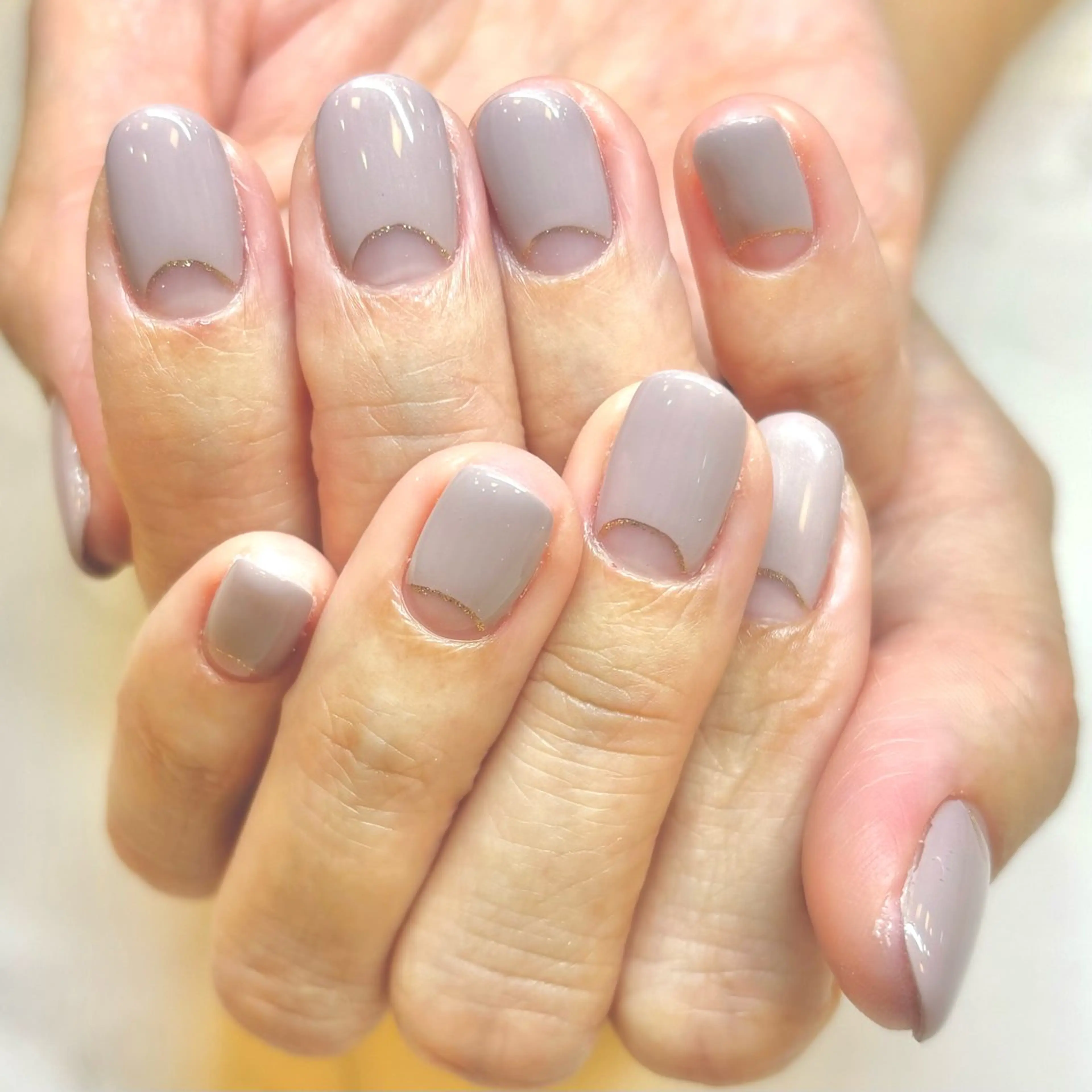 ネイル フレンチネイル 逆フレンチ Cravo miyuのネイルデザイン