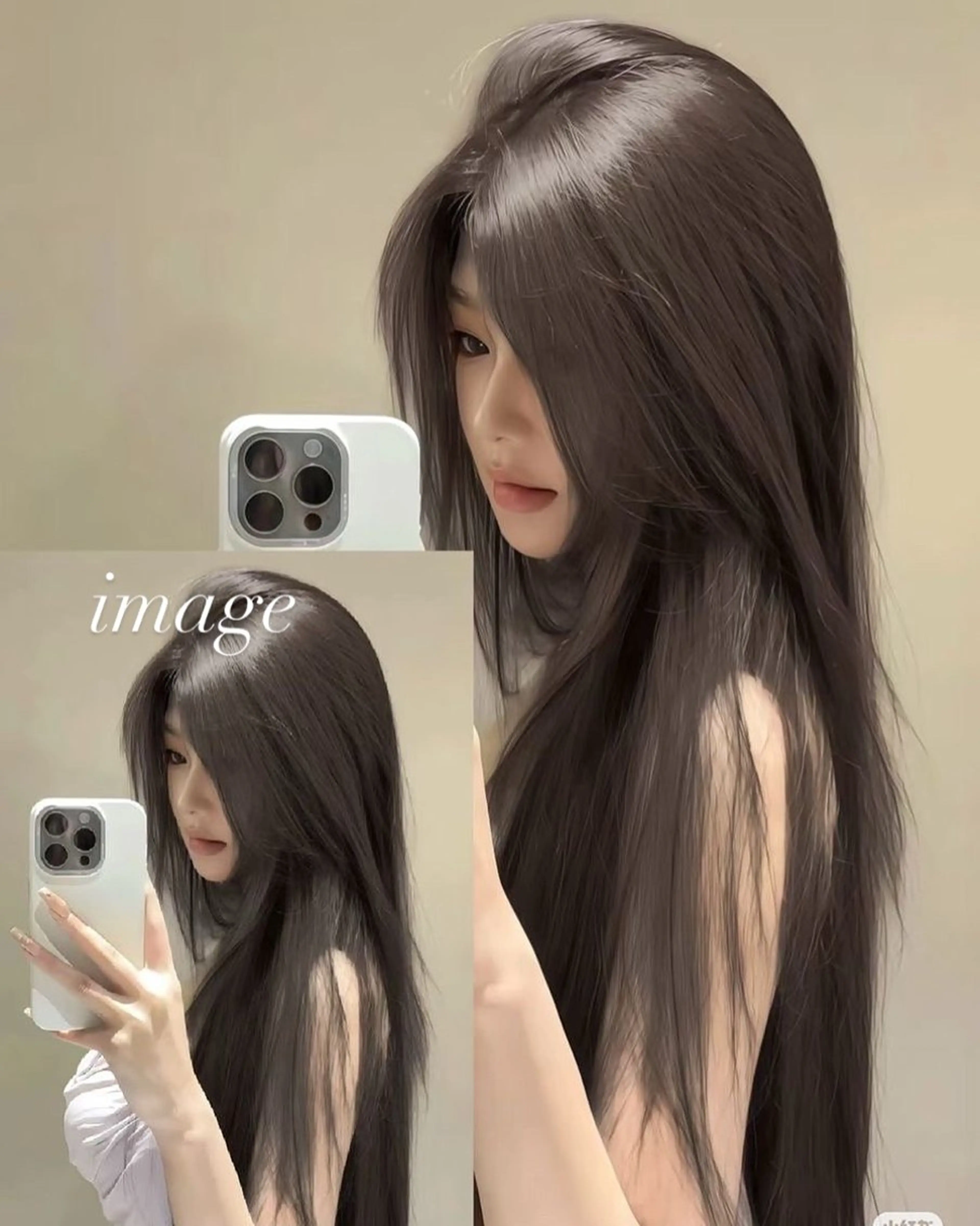 ロング カラー 韓国×ワンホン 艶カラー/ハヅキ🎀のヘアスタイル