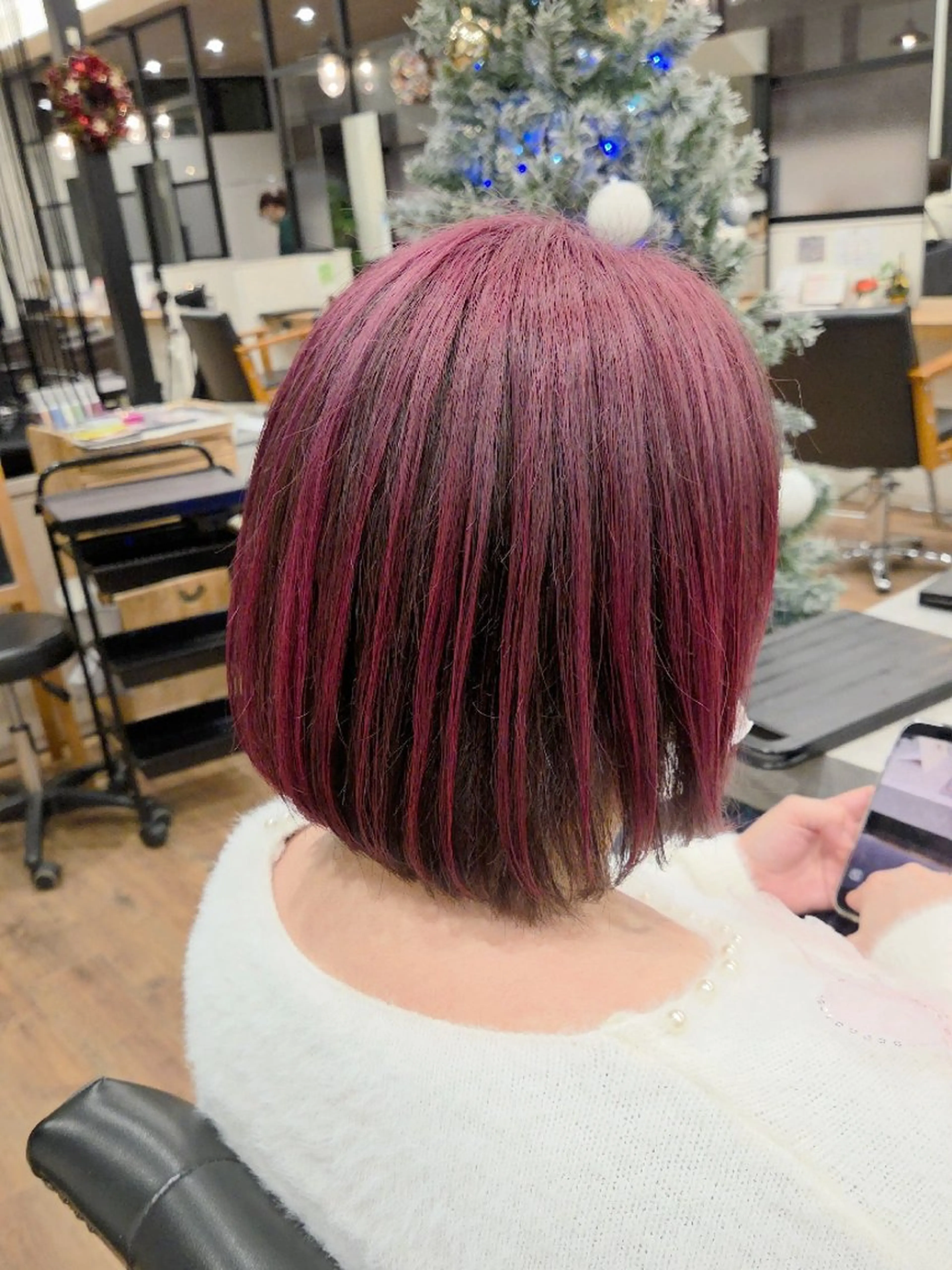 カラー ミディアム ヘアカラー 関口 友菜のヘアスタイル