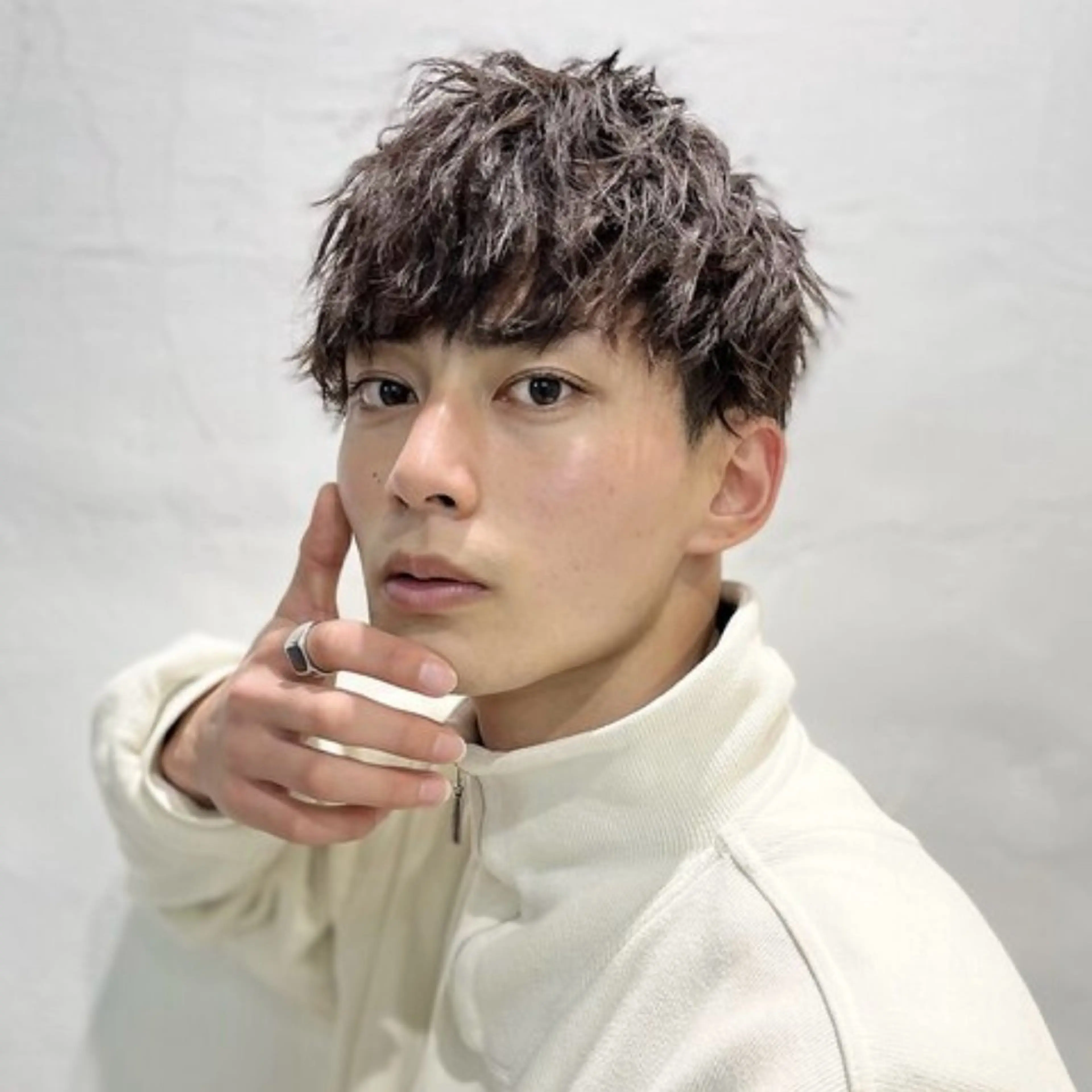 ショート パーマ メンズ カット ハイトーン/パーマ/ メンズ / 櫻本🌐のヘアスタイル