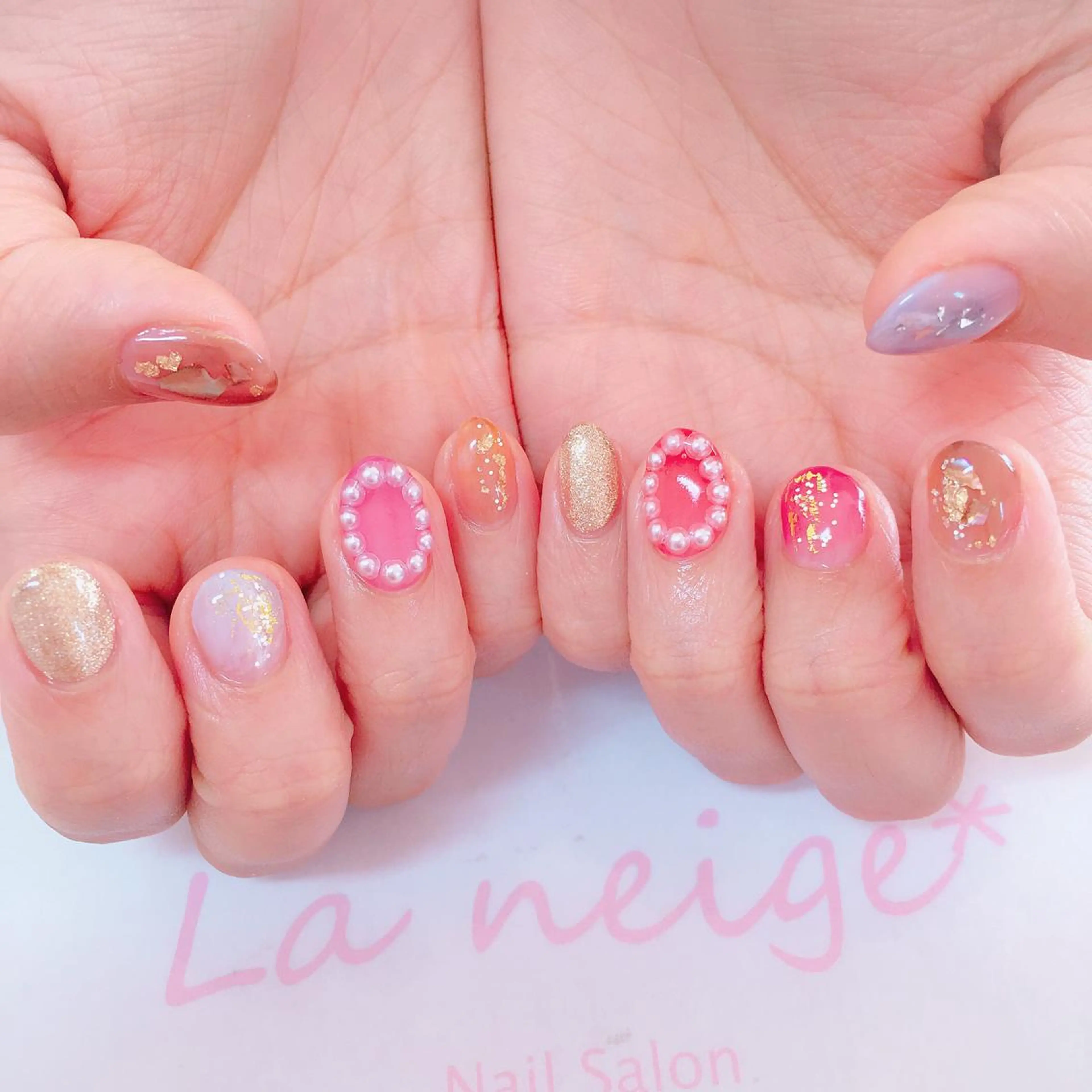 ネイル La neige* yuki 🥯🍑のネイルデザイン