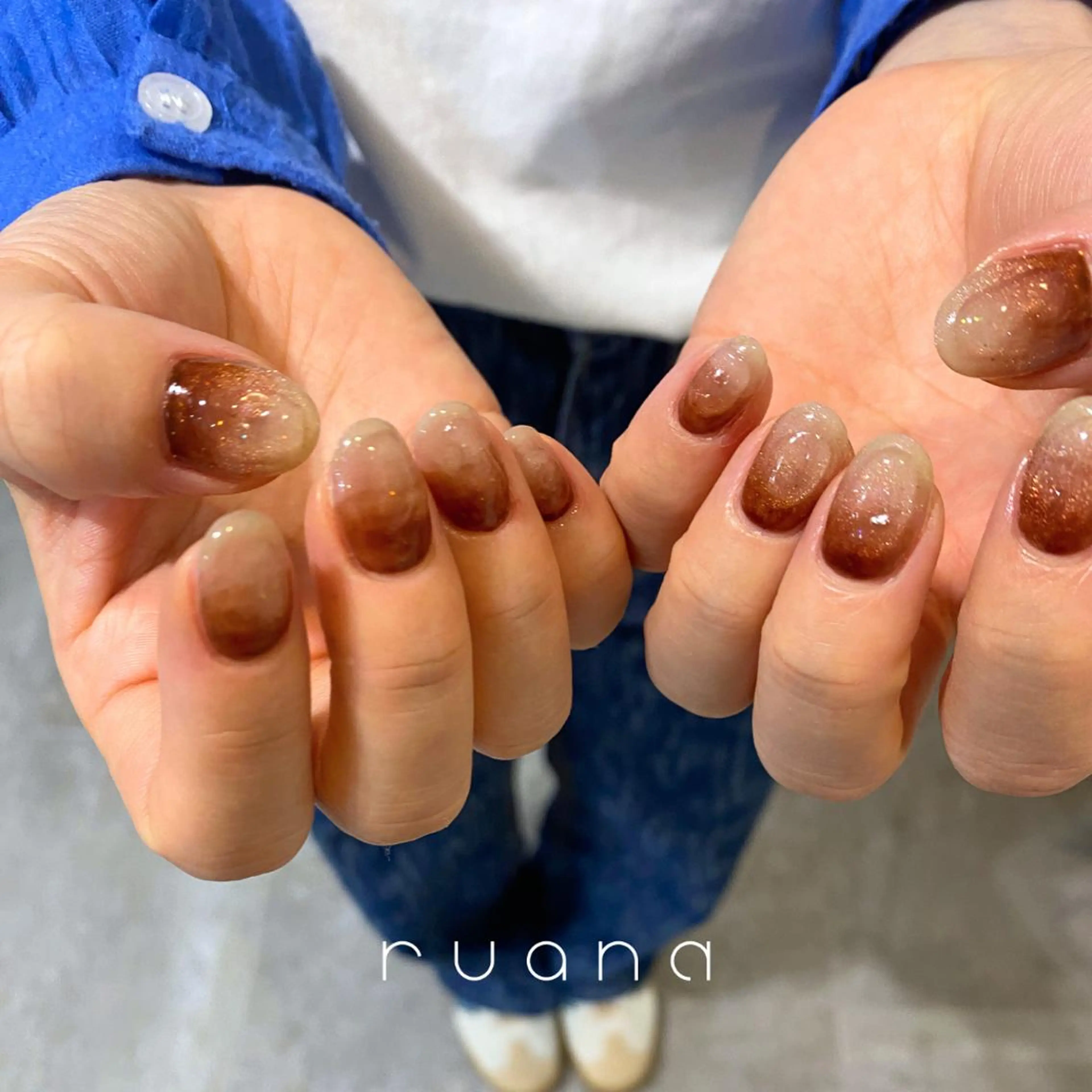 ネイル ニュアンスネイル🧡 rionaのネイルデザイン