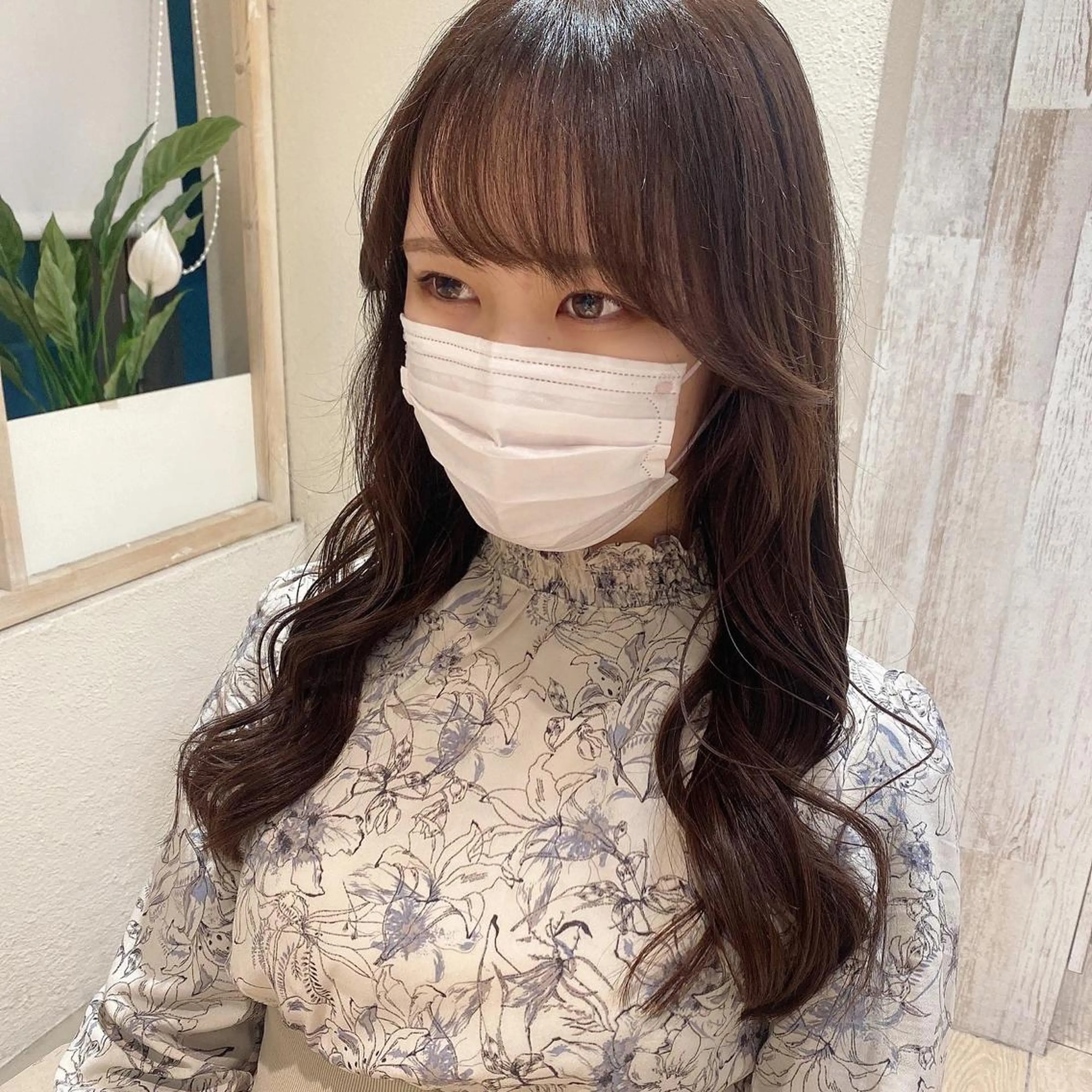 セミロング 顔周りカット 顔周り/くびれヘア 韓国ヘア💕風間るなのヘアスタイル