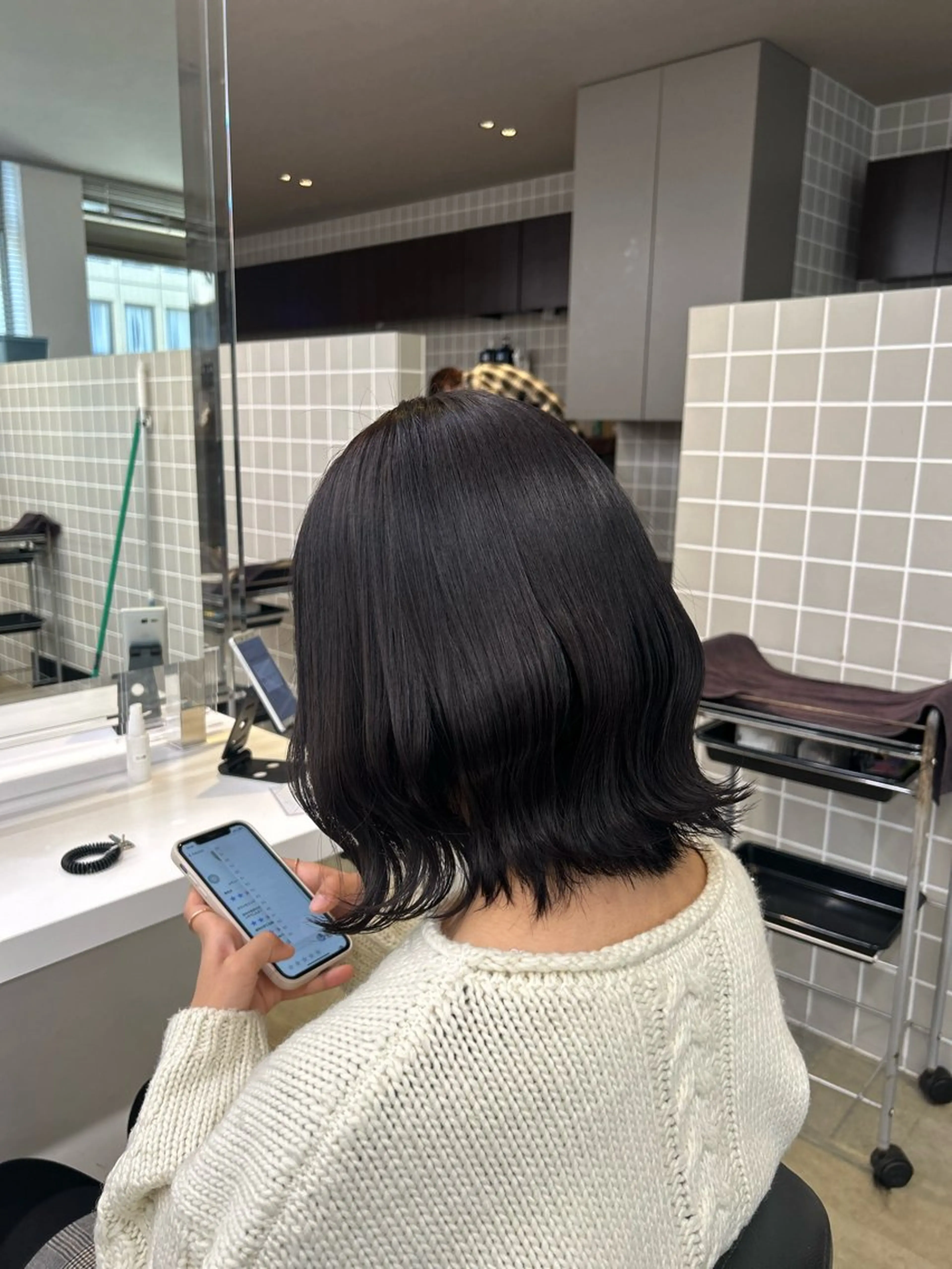 ミディアム カラー パーマ ヘアアレンジ メンズ キッズ ブリーチなしカラー/ ブラウン/レイヤーのヘアスタイル