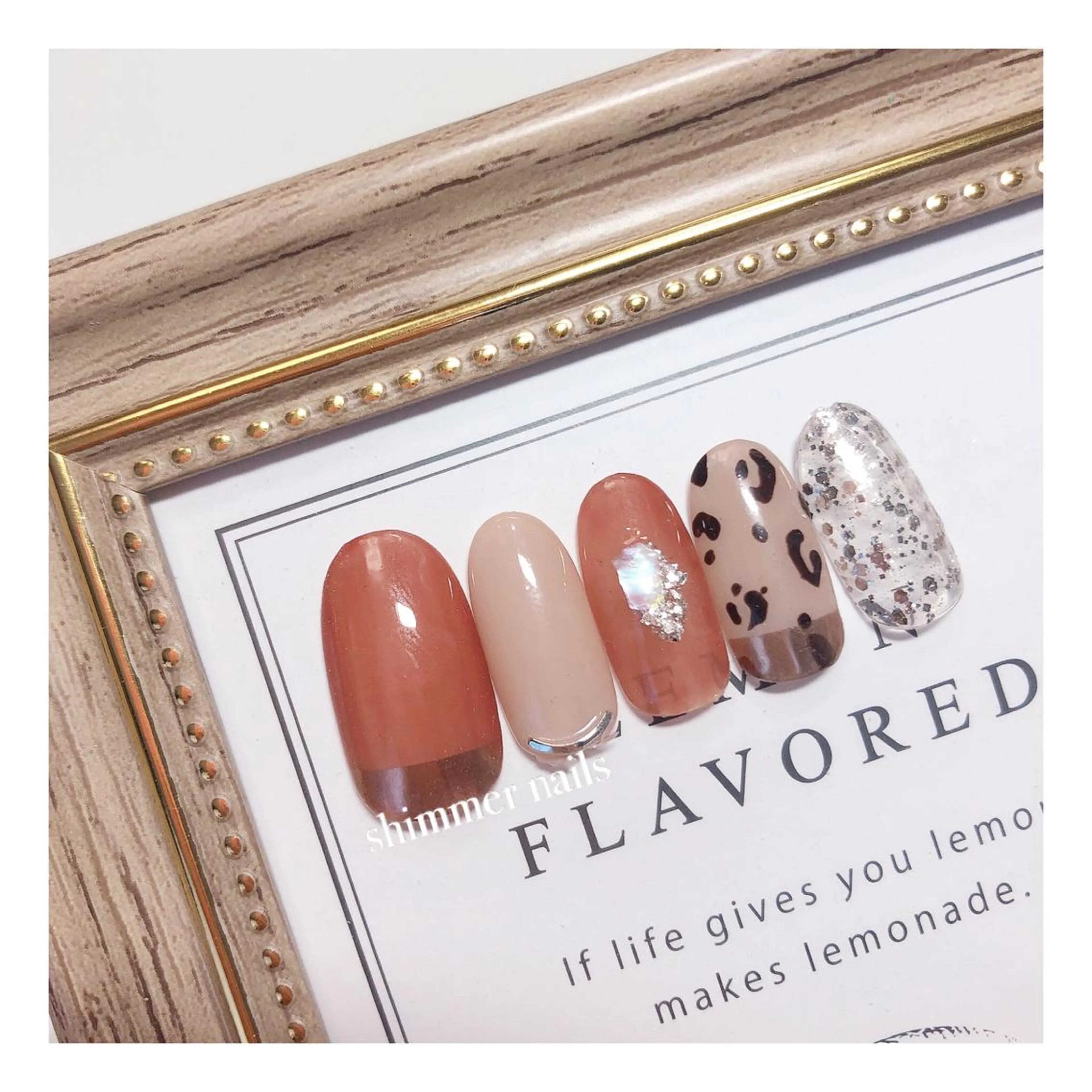 ネイル アニマル柄 フットネイル shimmer nailsのネイルデザイン