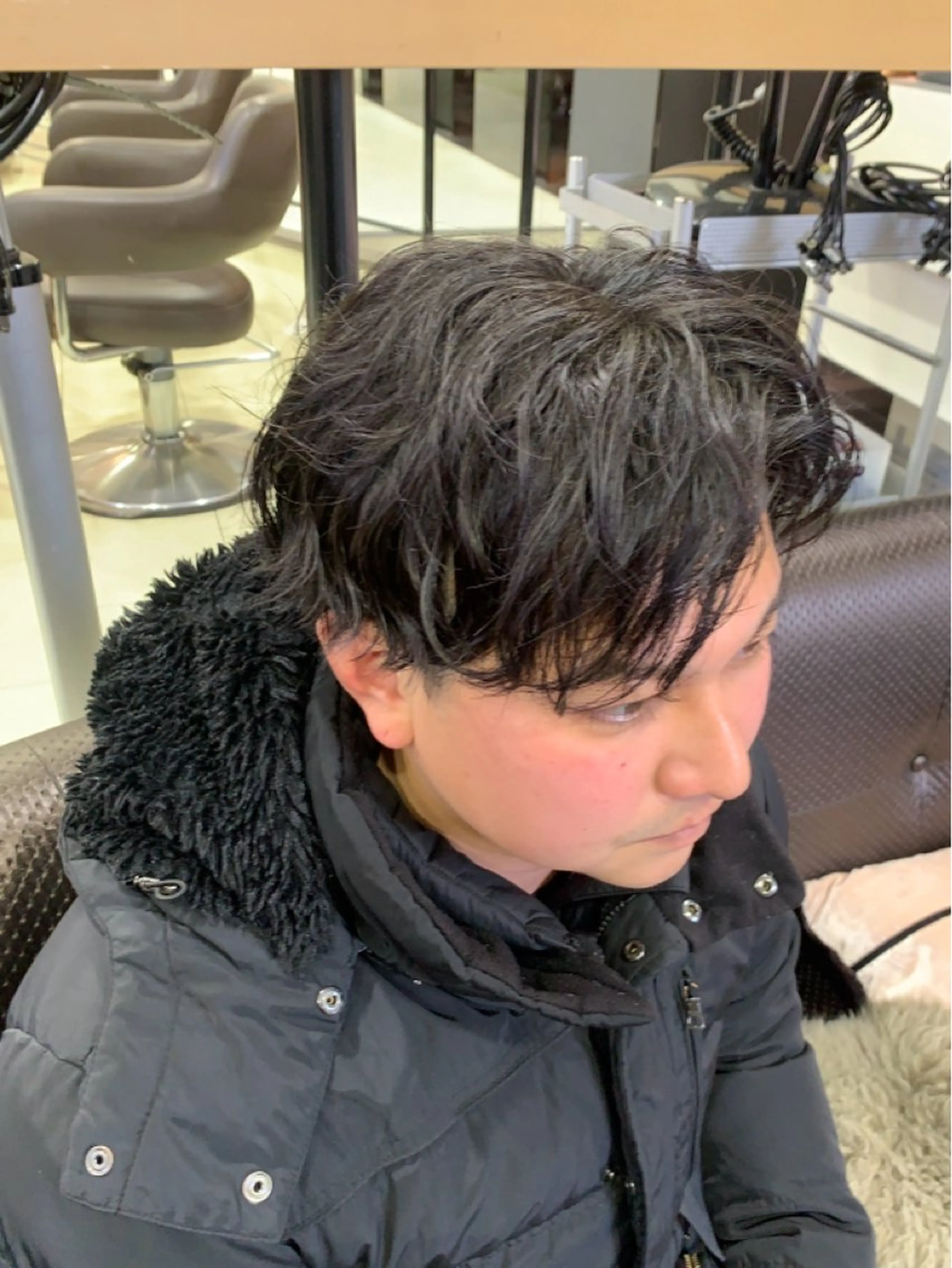 パーマ メンズ カット パーマ 韓国レイヤー/センタ ーパート/坂本翔のヘアスタイル