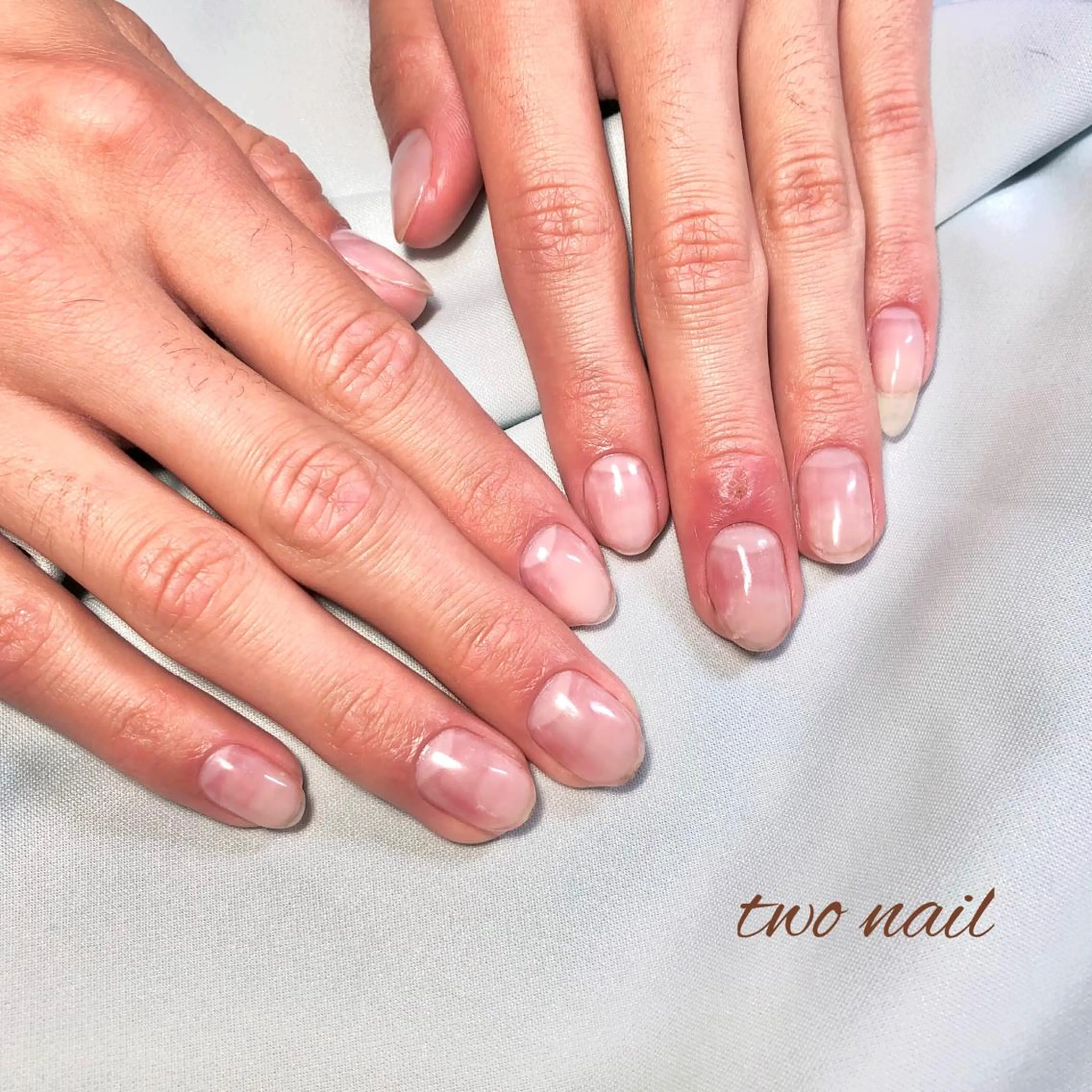 ネイル アートネイル フットネイル ハート ニュアンスネイル ホワイト ハンドネイル two nailのネイルデザイン