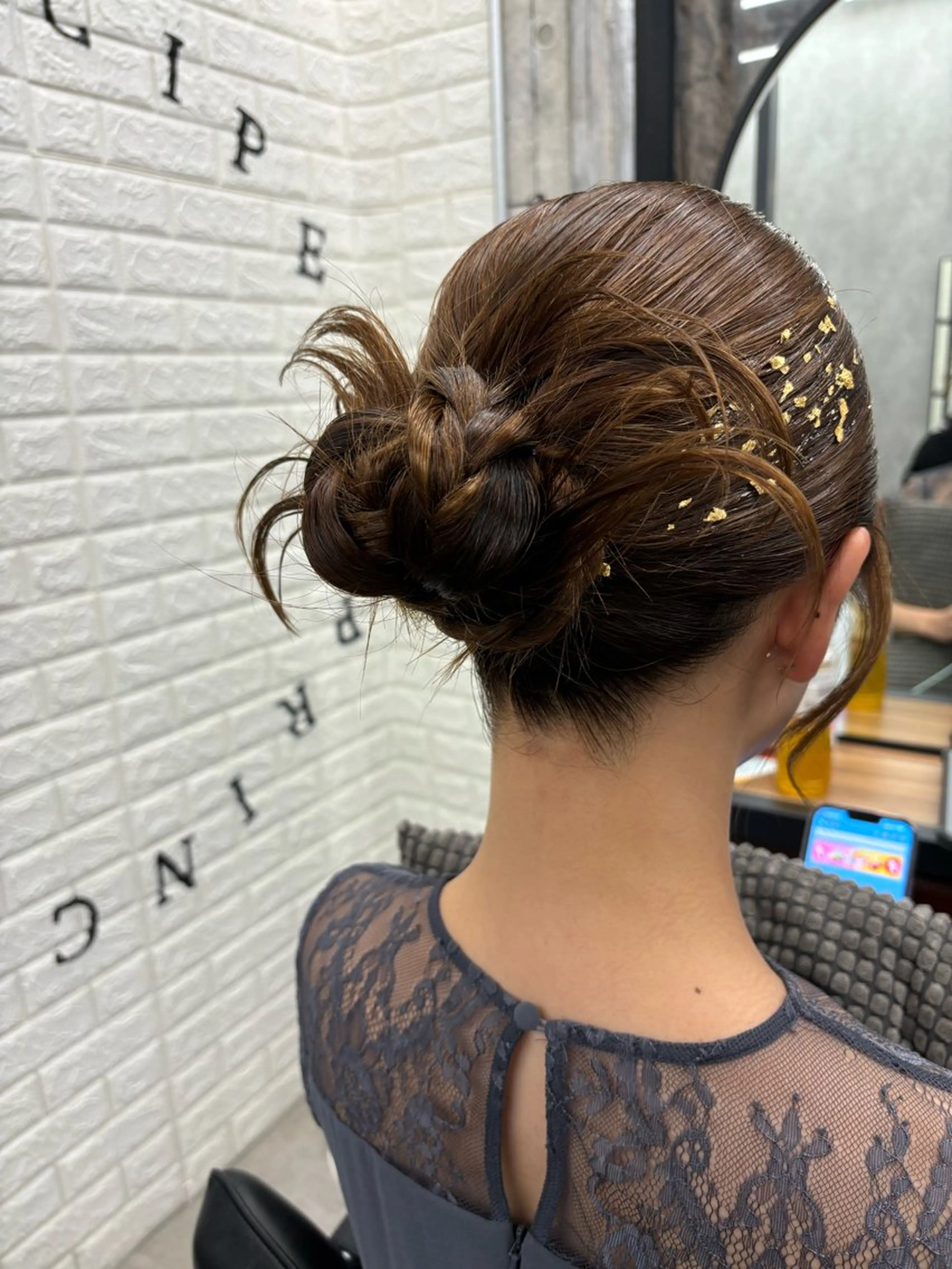 ロング ヘアアレンジ お団子ヘア ヘアセット 巻ける縮毛矯正🌸 勝倉　麗のヘアスタイル