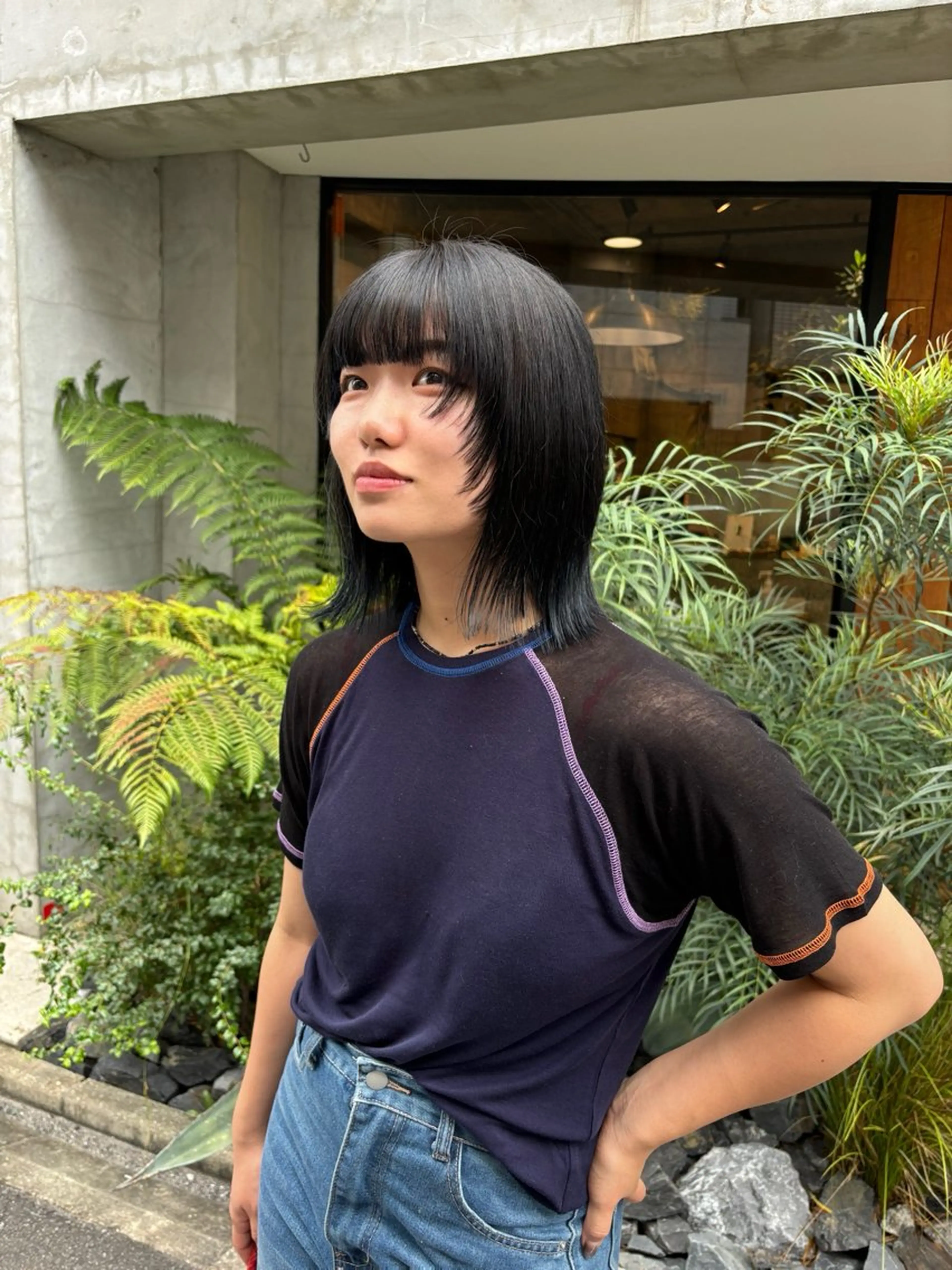 ミディアム 顔まわりレイヤー レイヤーカット 山田 綾乃/メンズカットのヘアスタイル