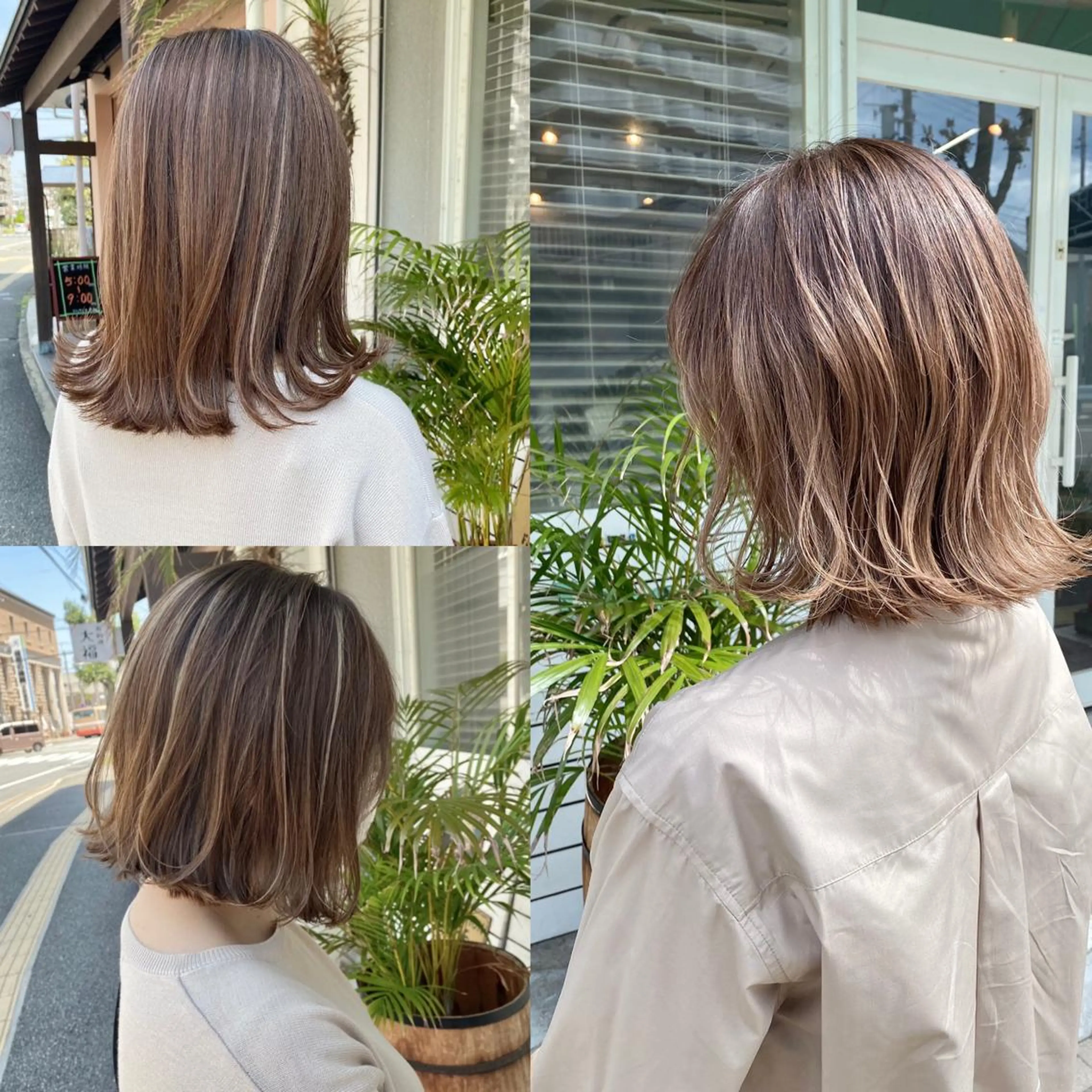 ミディアム 山本 茉希のヘアスタイル