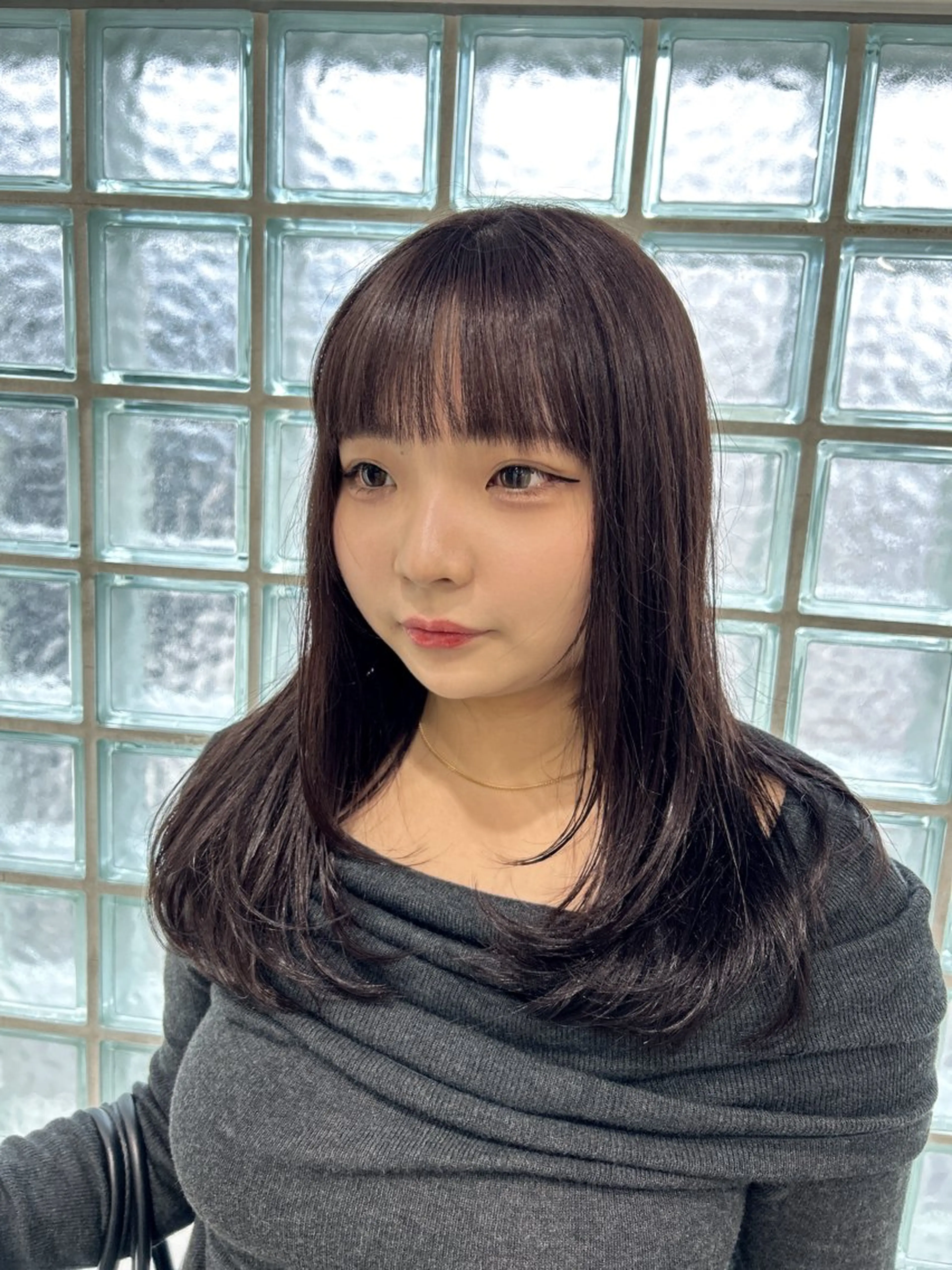 セミロング カラー 愛結 暖色カラー🎀🩰のヘアスタイル