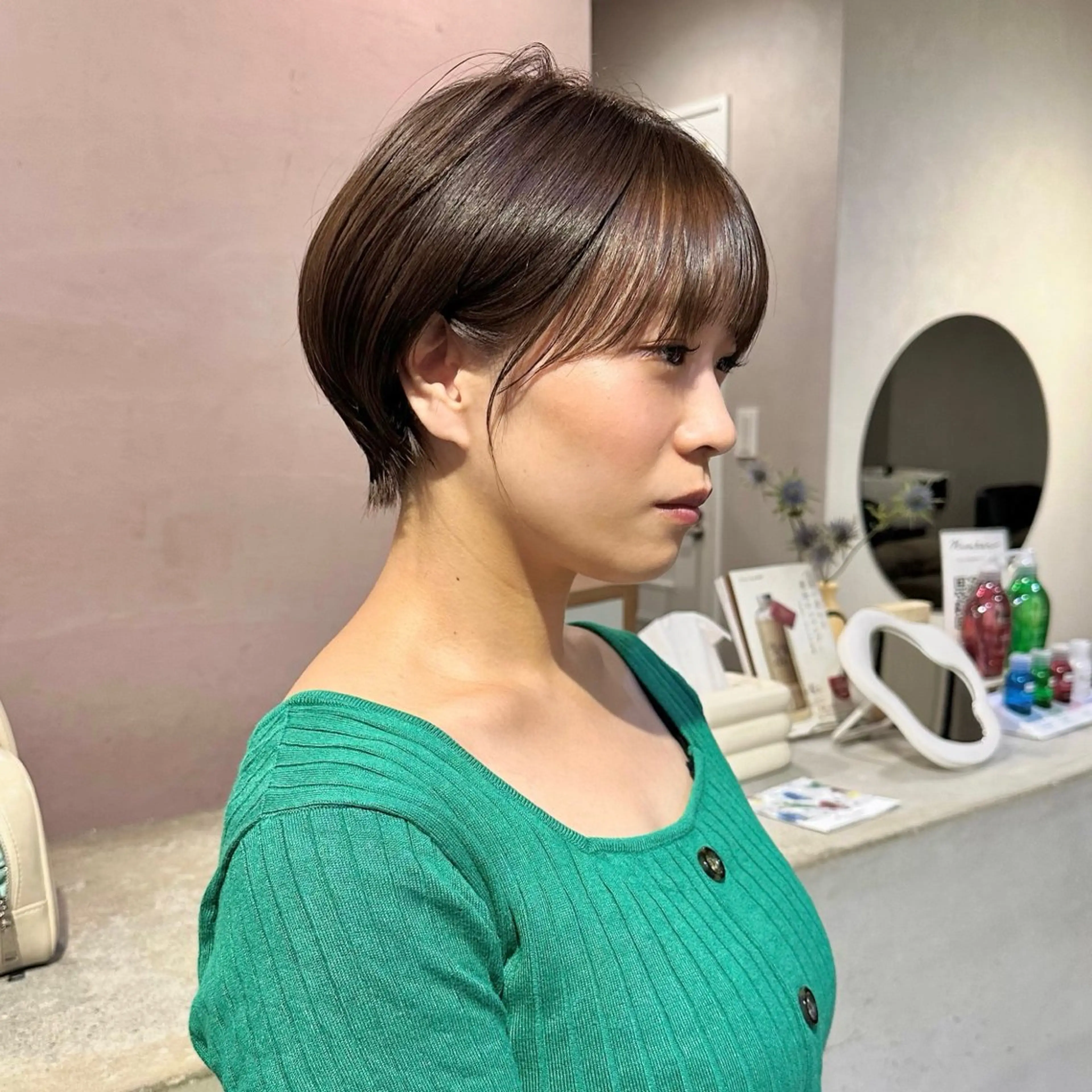 ショート カット ヘアカラー はまだ かんたのヘアスタイル