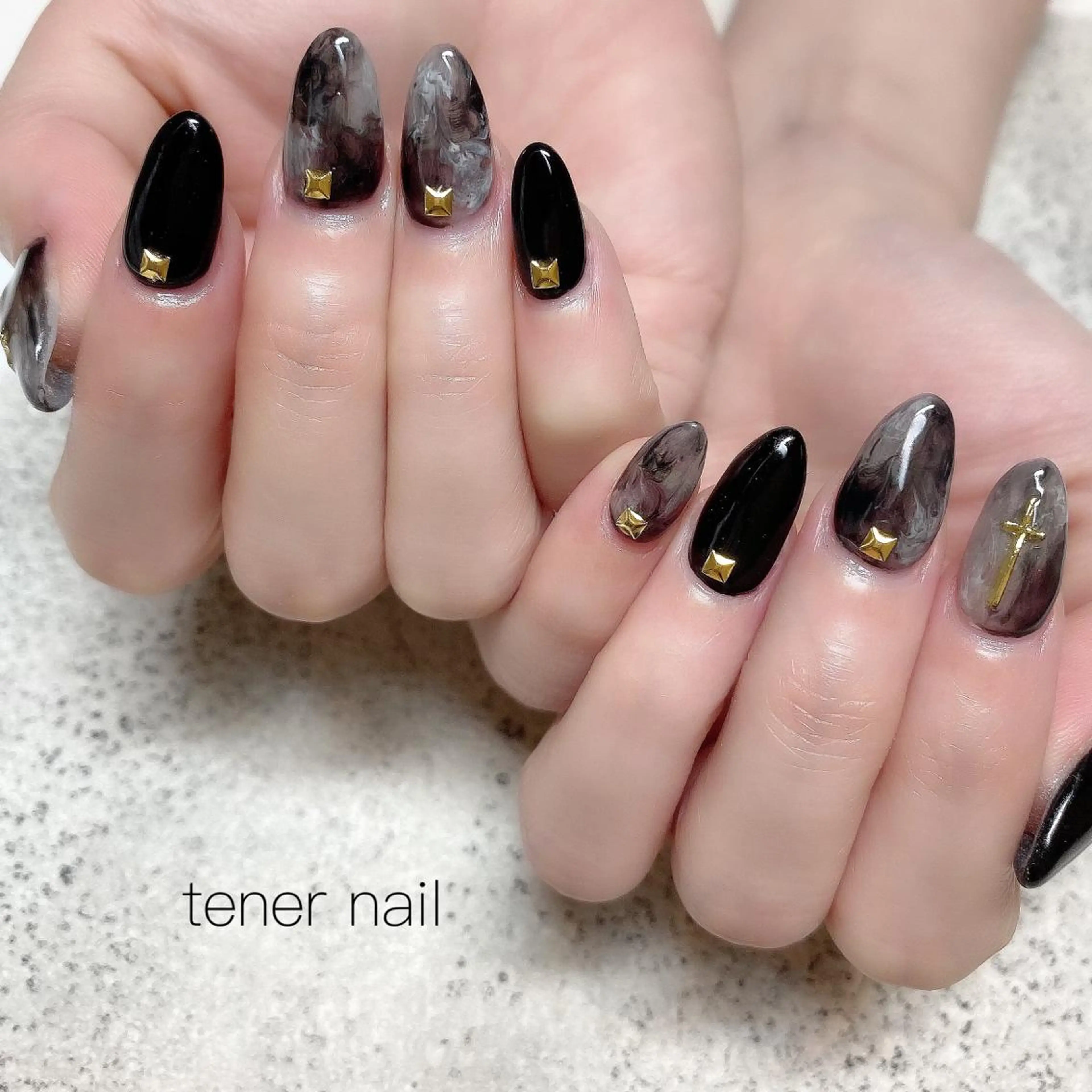 ネイル 大理石ネイル(マーブル) スカルプネイル tener  nail  テネルネイル所属・テネルネイル tener nailのネイルデザイン