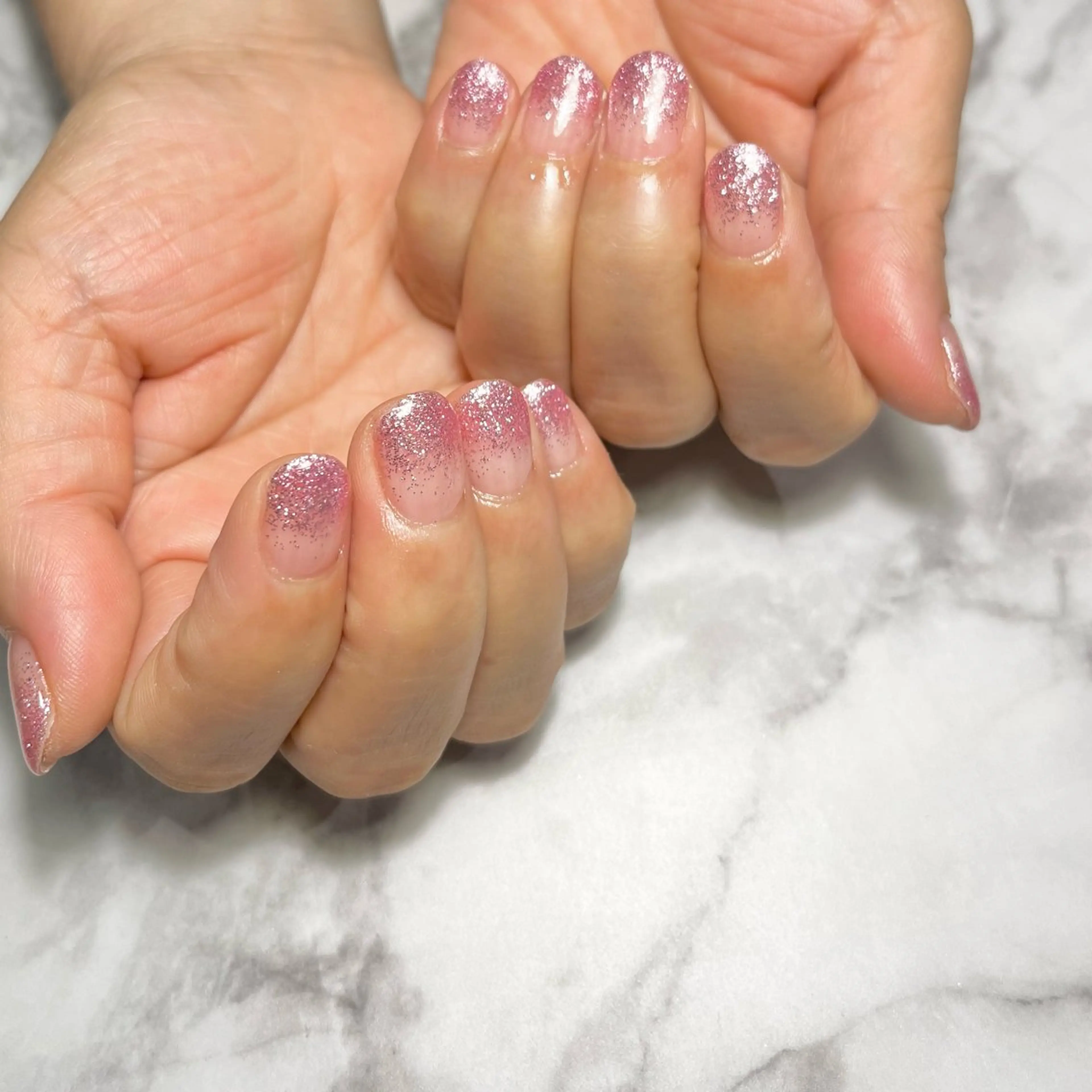 ネイル グラデーション ラメ(グリッター) ラメグラデーション ハンドネイル Nail salon MERKABAのネイルデザイン