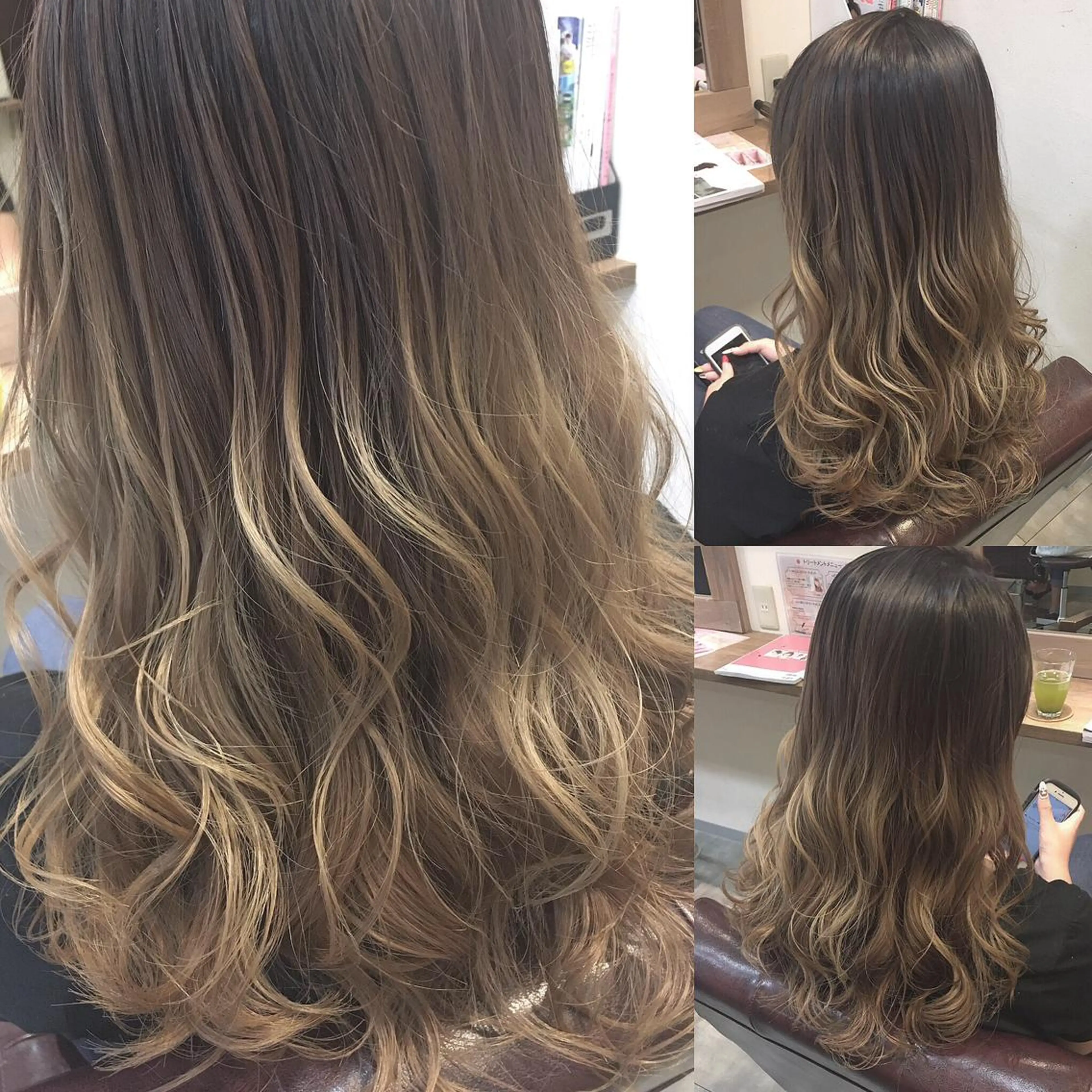 ロング カラー ベージュカラー グラデーションカラー 外国人風カラー hair salon Ranun髪質改善のヘアスタイル