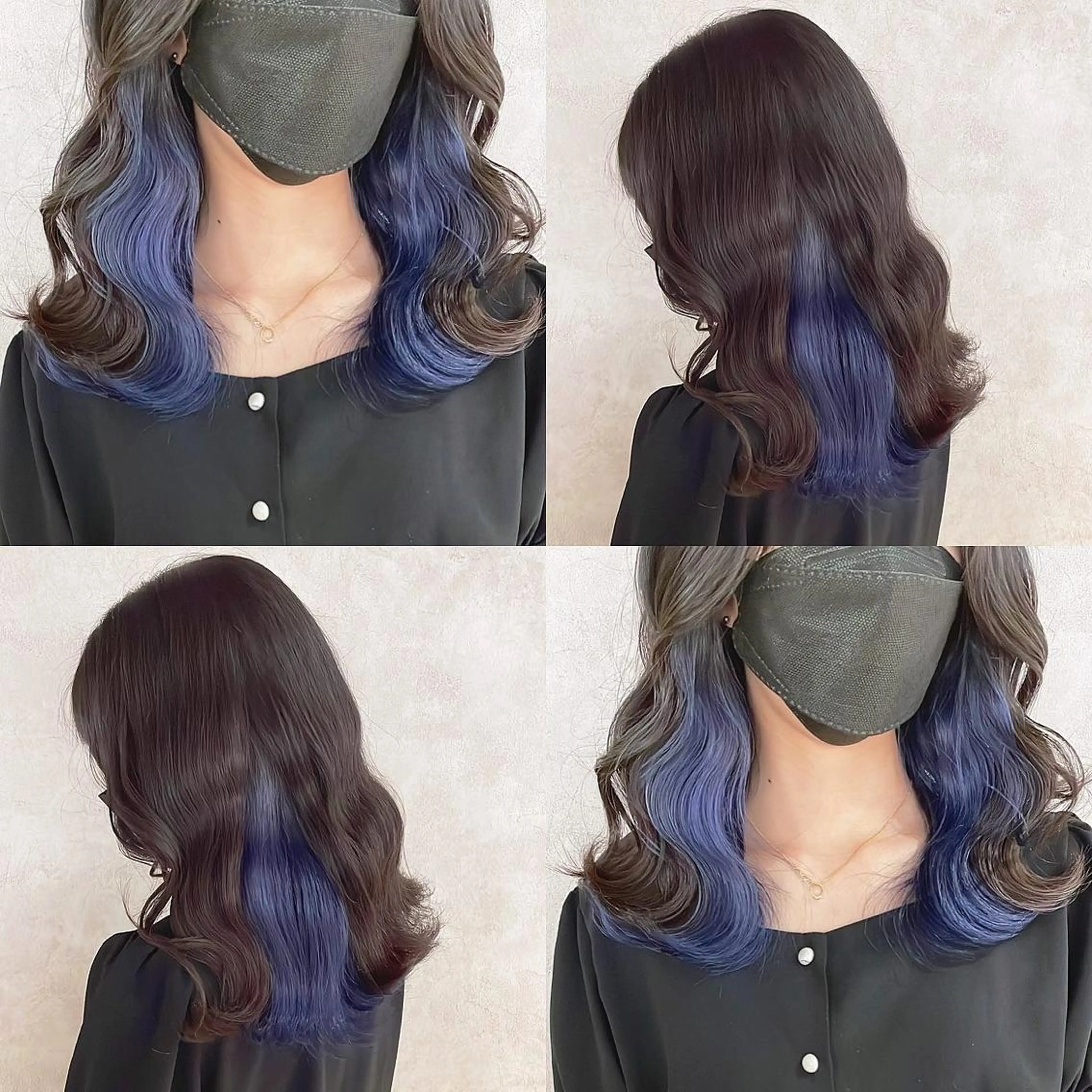 カラー ブリーチ ブルーカラー シルバー ヘアカラー トリートメント 渋谷:インナーカラー ／🍒エリカ🍒のヘアスタイル