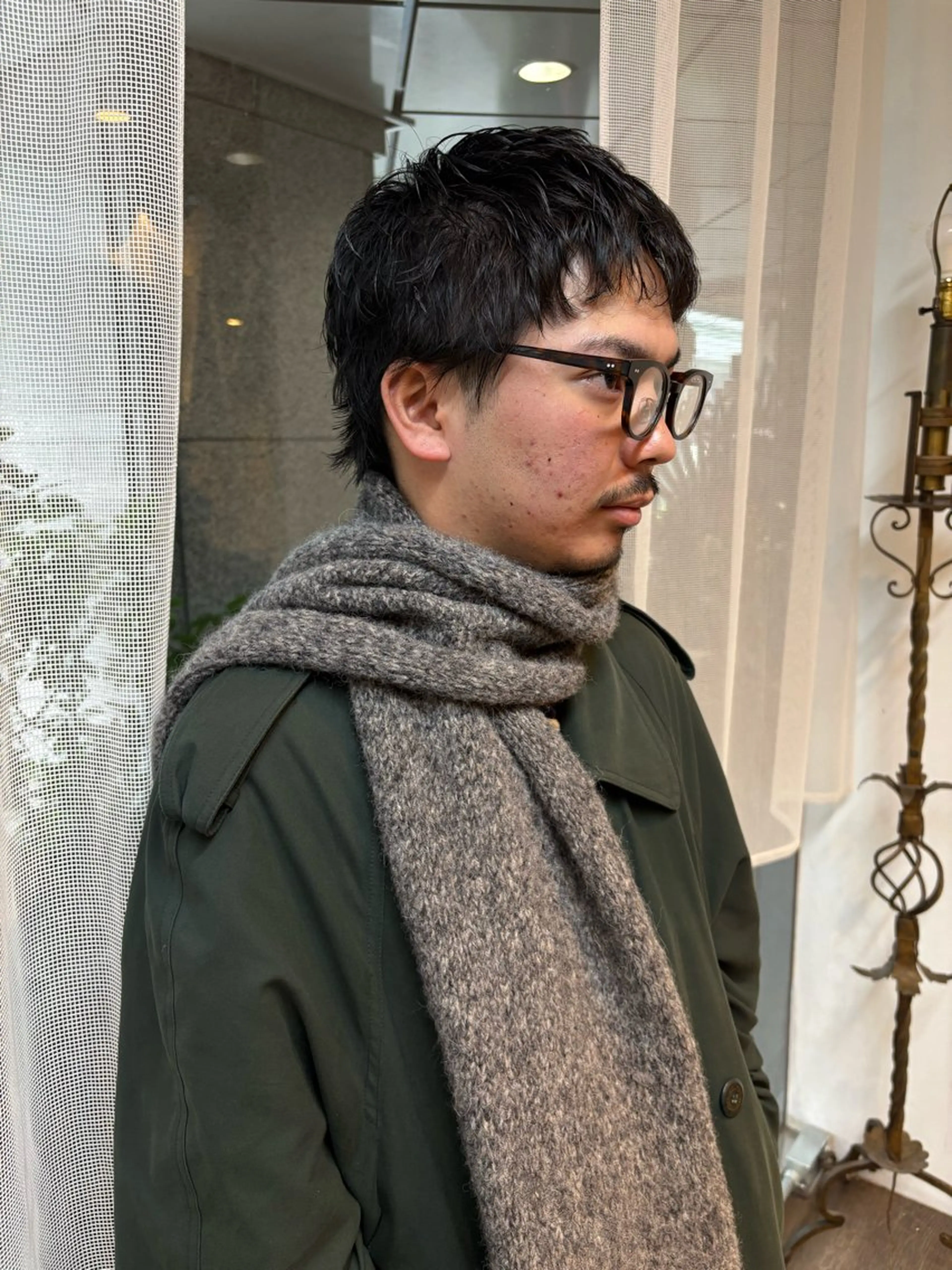 メンズ カット lot Kanau ハイトーン／デザインのヘアスタイル