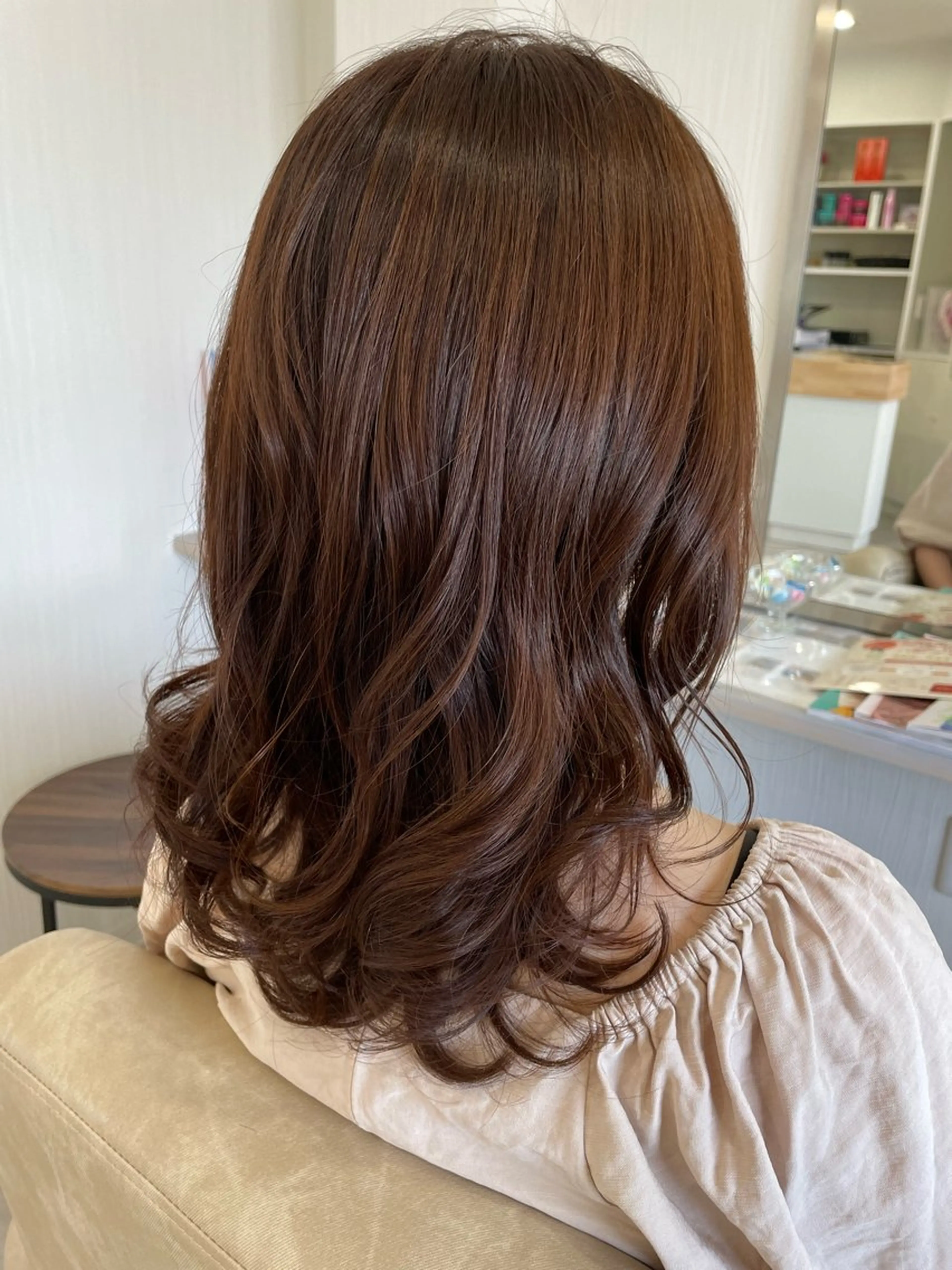 セミロング カラー カット ヘアカラー 平松 ともみのヘアスタイル