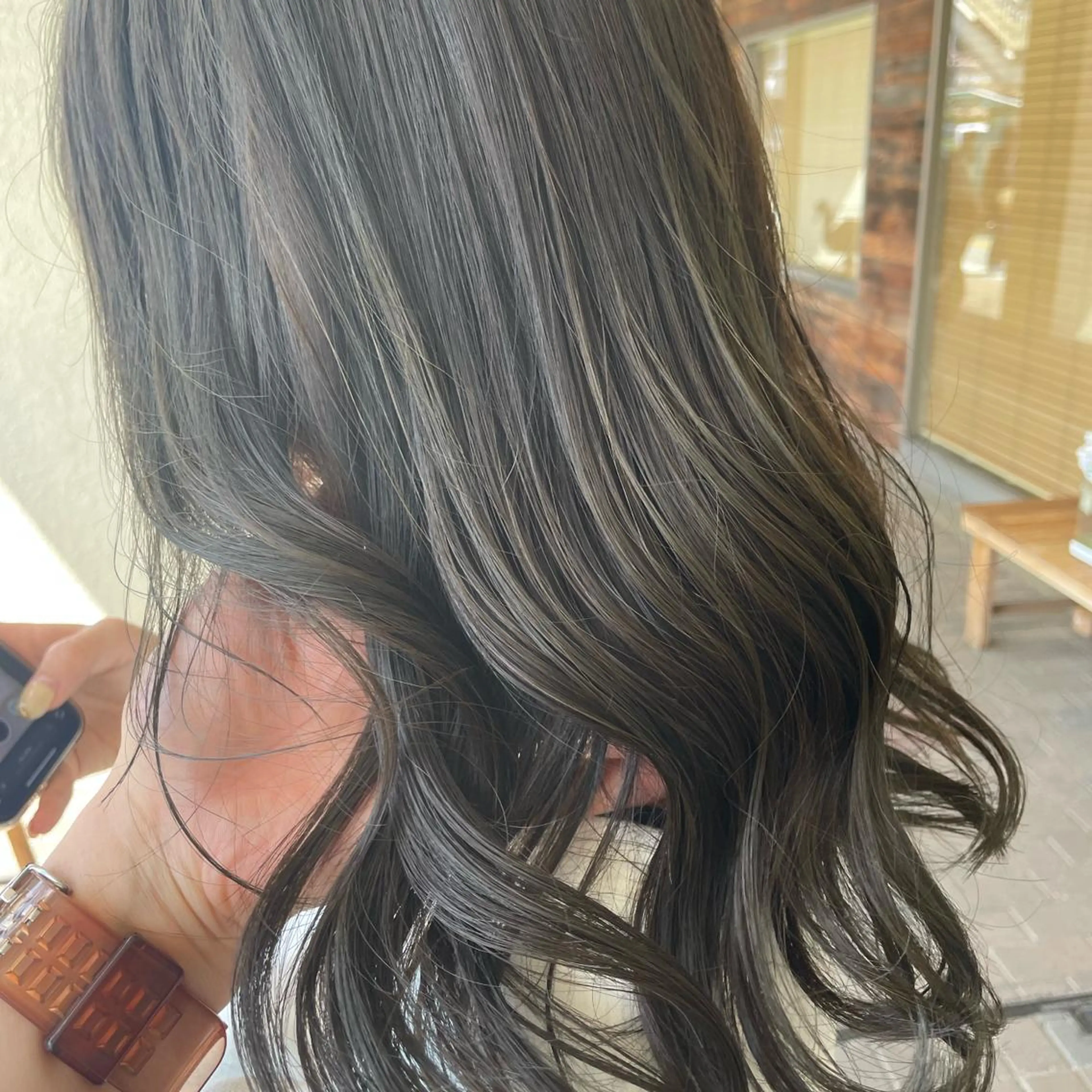 セミロング カラー オリーブカラー ヘアカラー 韓国ヘア🇰🇷船橋 髪質改善/上野愛果のヘアスタイル