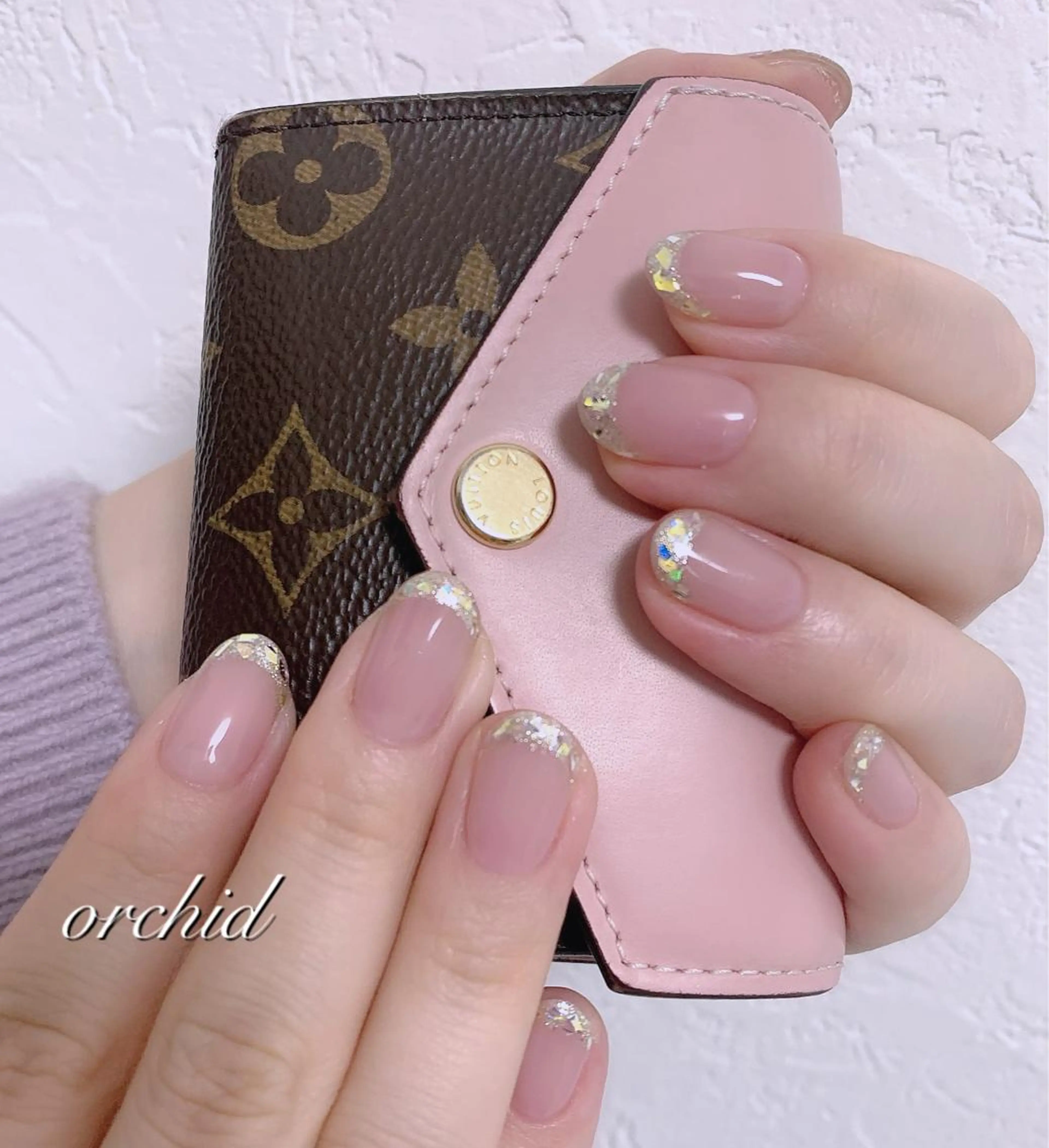 ネイル おそろいネイル orchid ♡オーキッドのネイルデザイン