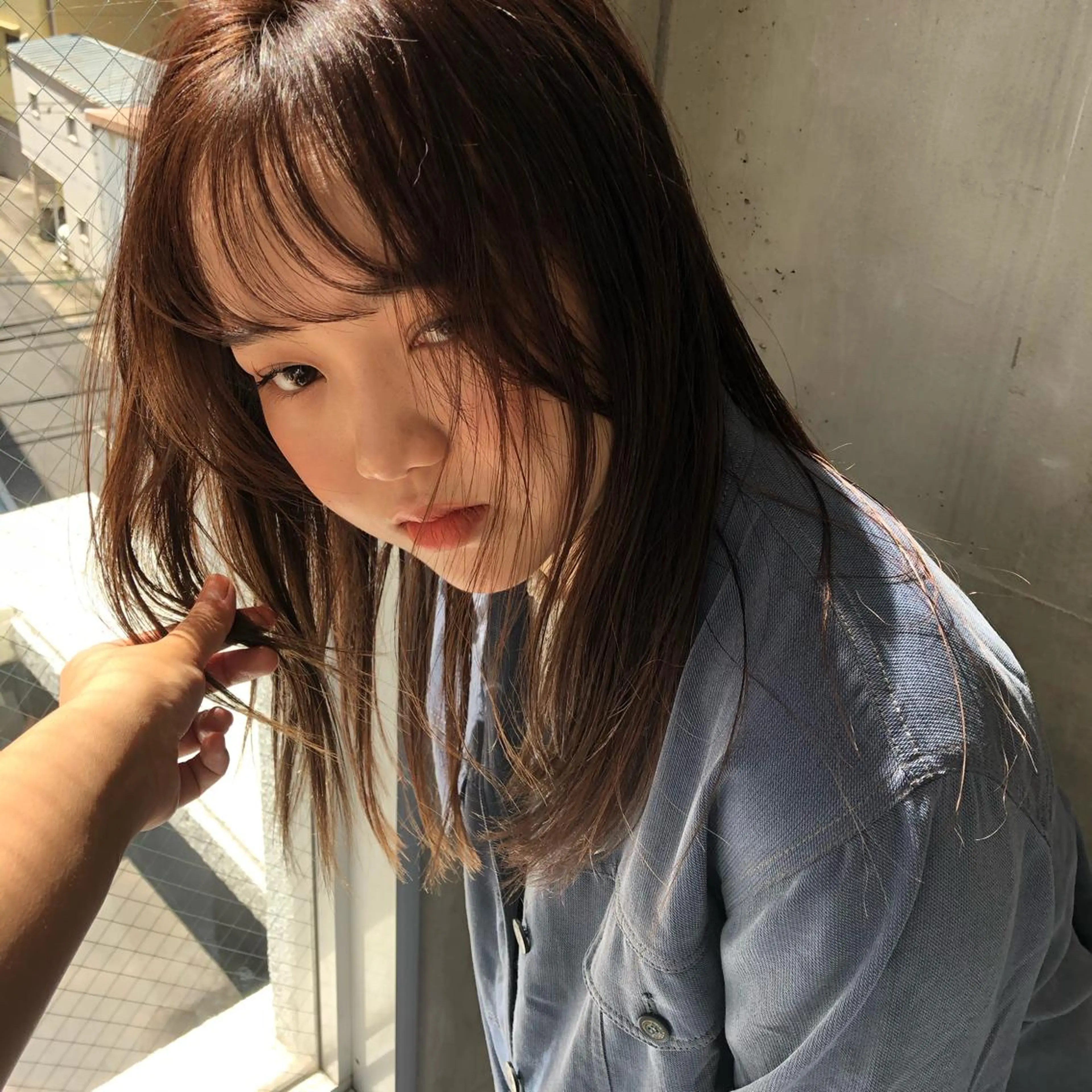 セミロング カット ヘアカラー トリートメント 高橋 みく/ minim 暖色のヘアスタイル