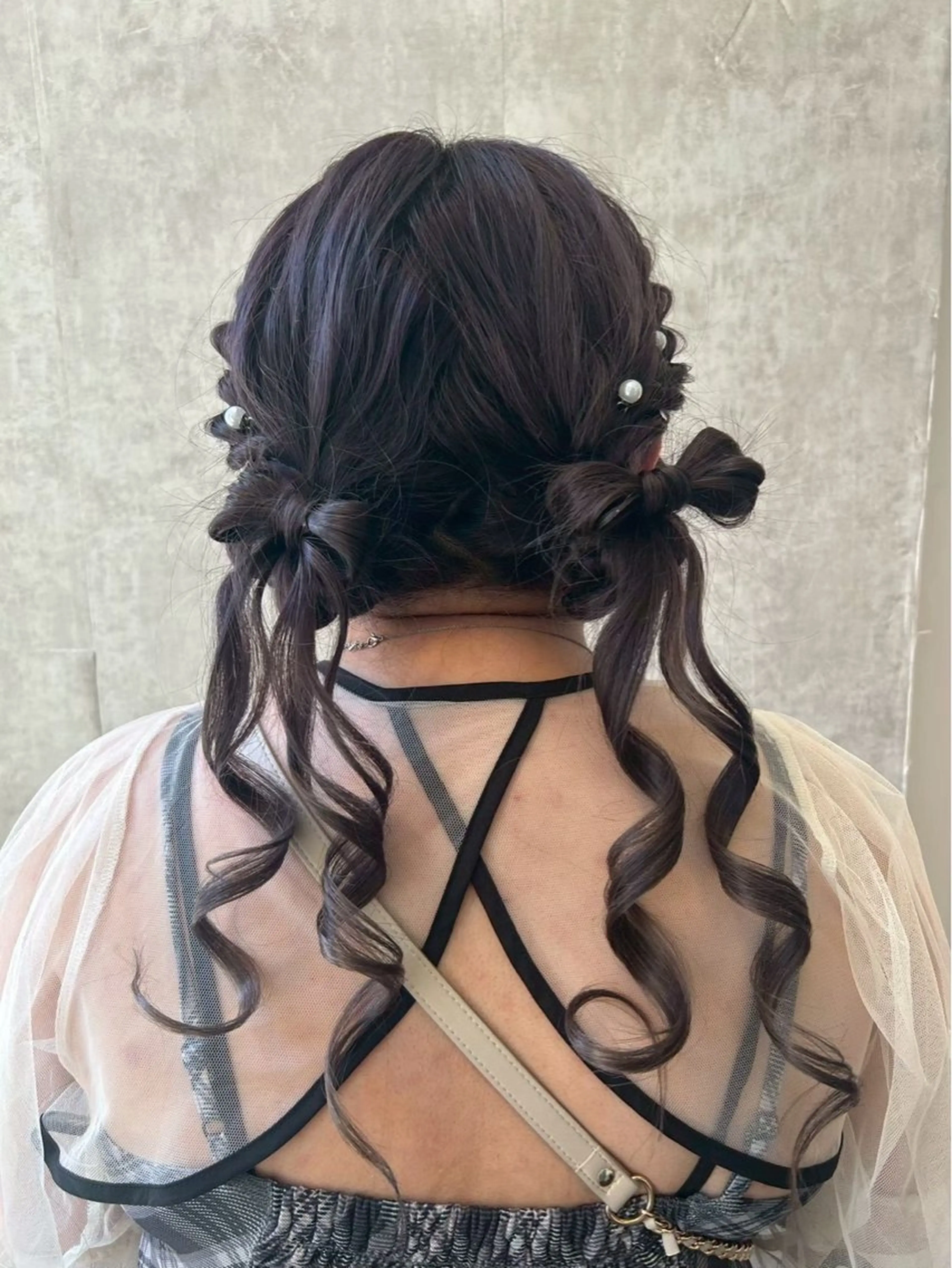 セミロング ヘアアレンジ ヘアセット お呼ばれアレンジ♡ momohaのヘアスタイル