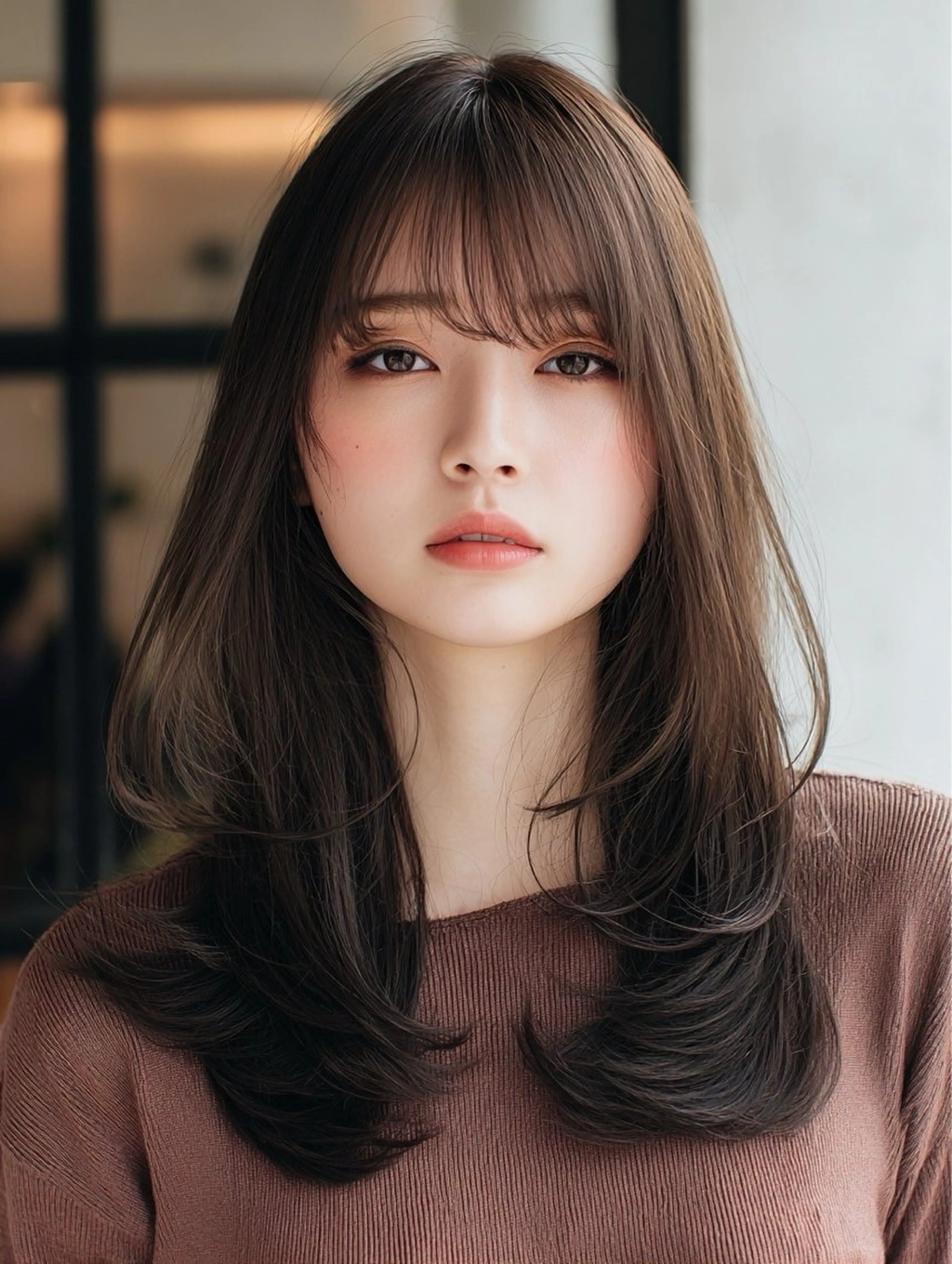 セミロング セミロングパーマ 顔まわりレイヤー 顔周りカット ハッシュカット ハイレイヤー カット ヘアカラー 縮毛矯正 トリートメント ✨毛髪診断で絶対綺麗 ✨美髪艶髪専門✨高浪のヘアスタイル