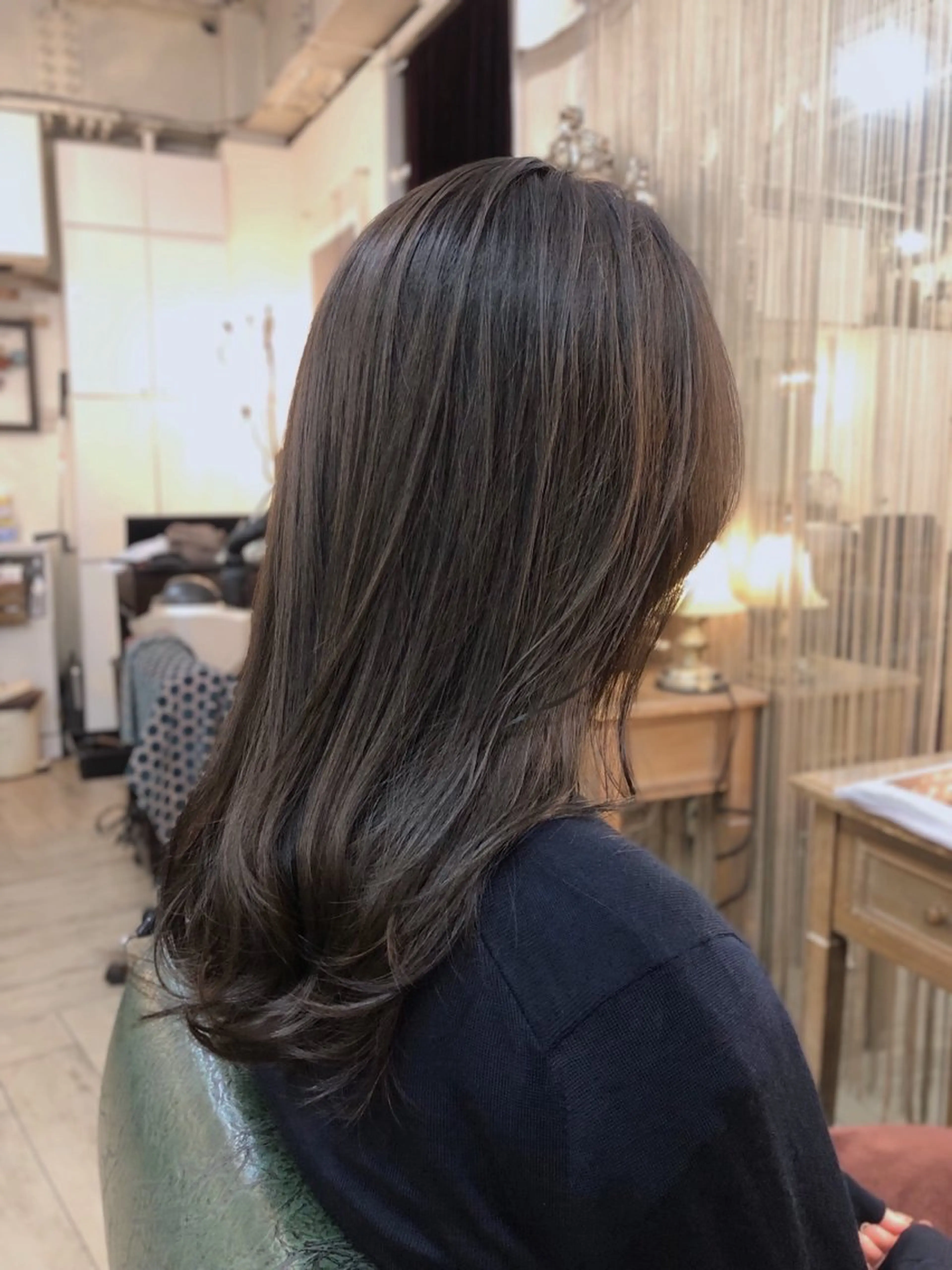 セミロング ヘアカラー ❤︎大人シック ベージュrihoのヘアスタイル