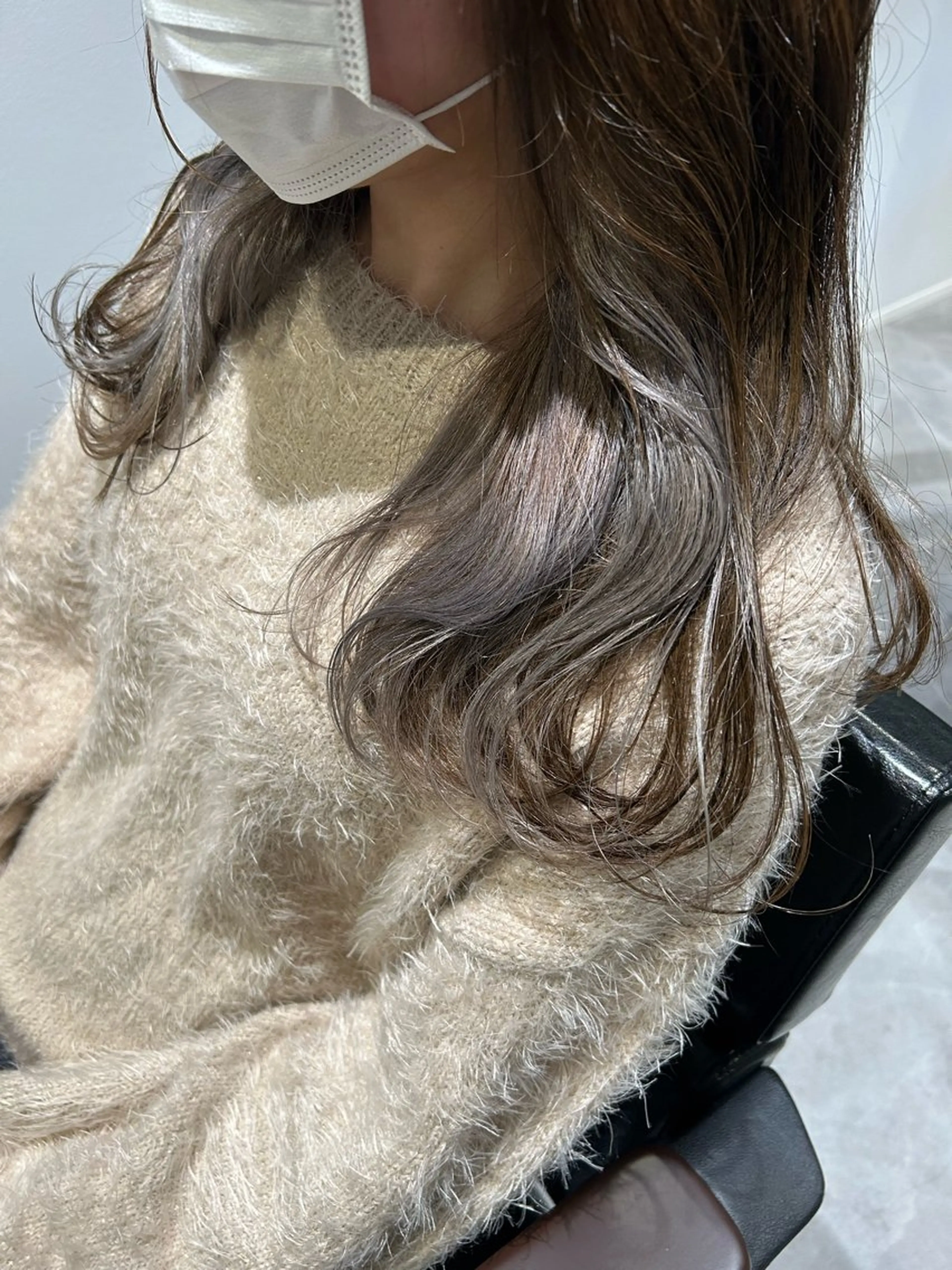 ロング カラー イヤリングカラー 松本 玲菜のヘアスタイル