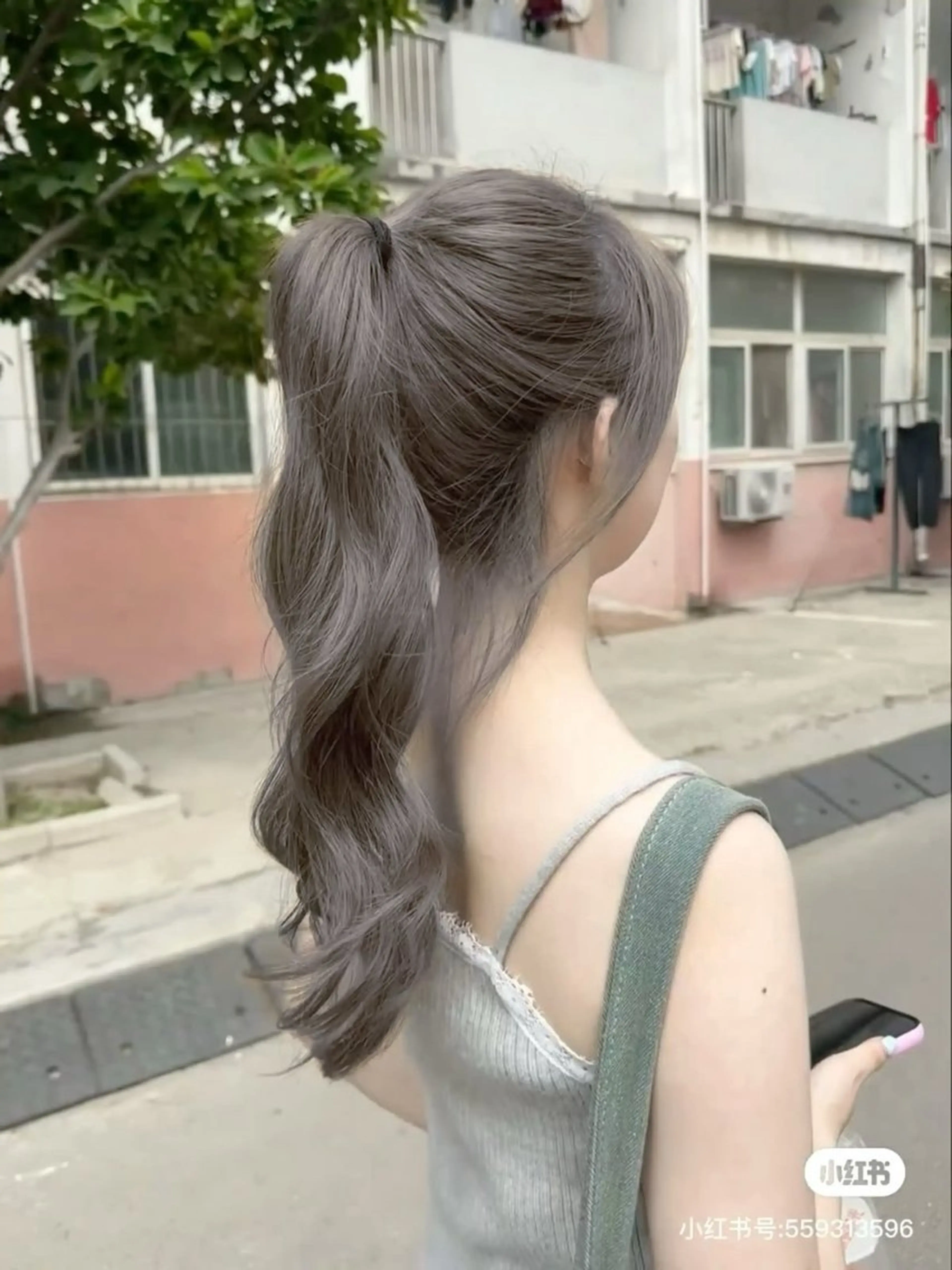 ロング カラー 艶髪グレージュ特化/ CHIKARAのヘアスタイル