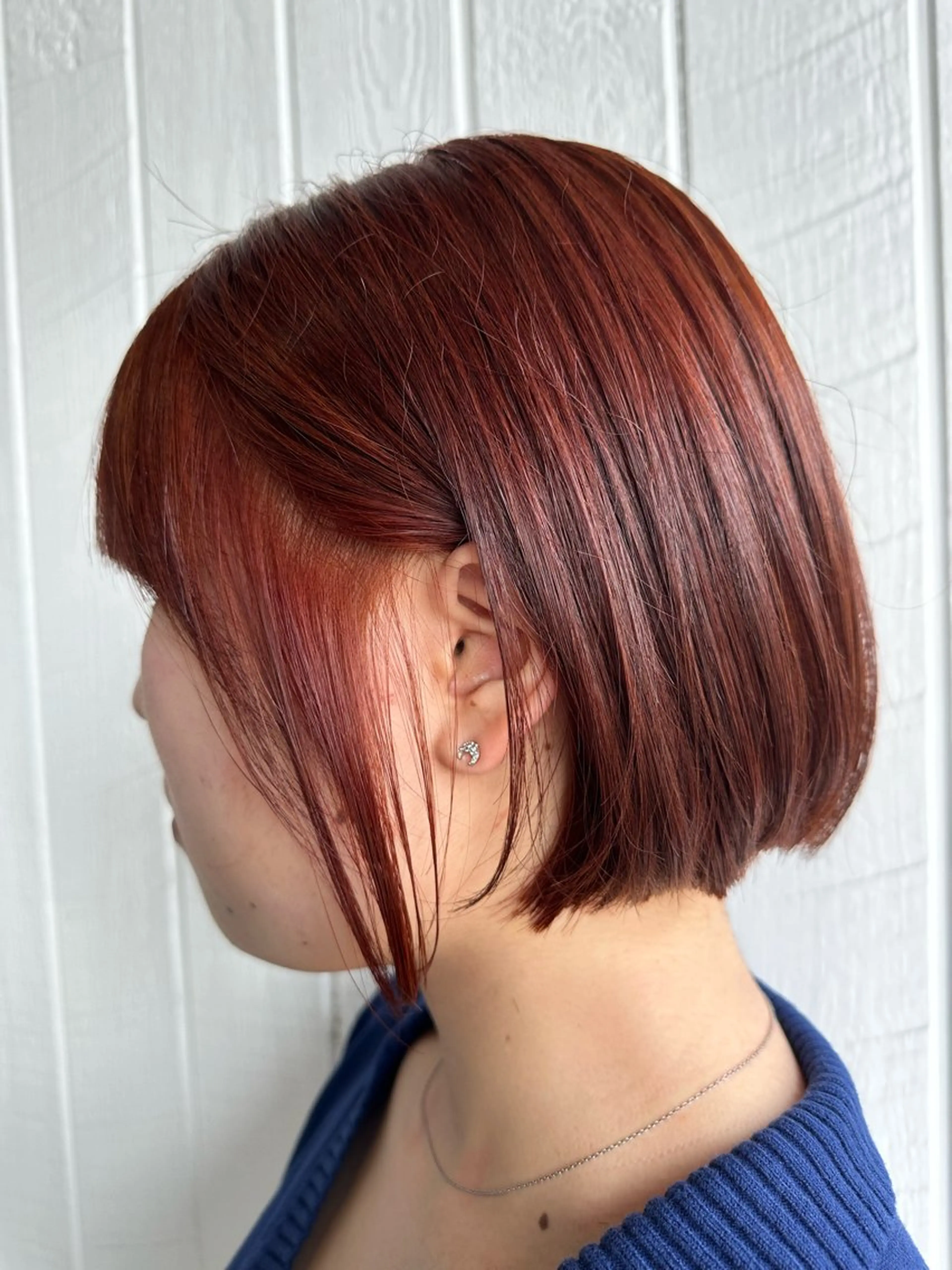 ショート カラー ブリーチ ボルドーカラー ブラウンカラー ダブルカラー ブリーチなしカラー syuto/デザイン /ハイトーンのヘアスタイル